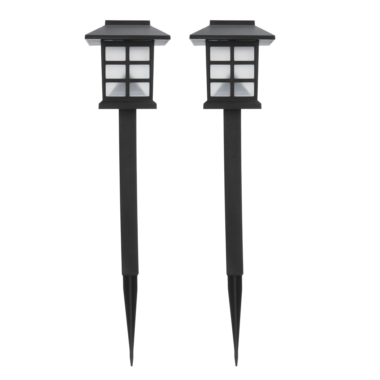 2Set LED Solar Lawn Light Waterproof Small House Shaped Stake Light Walkway view 2