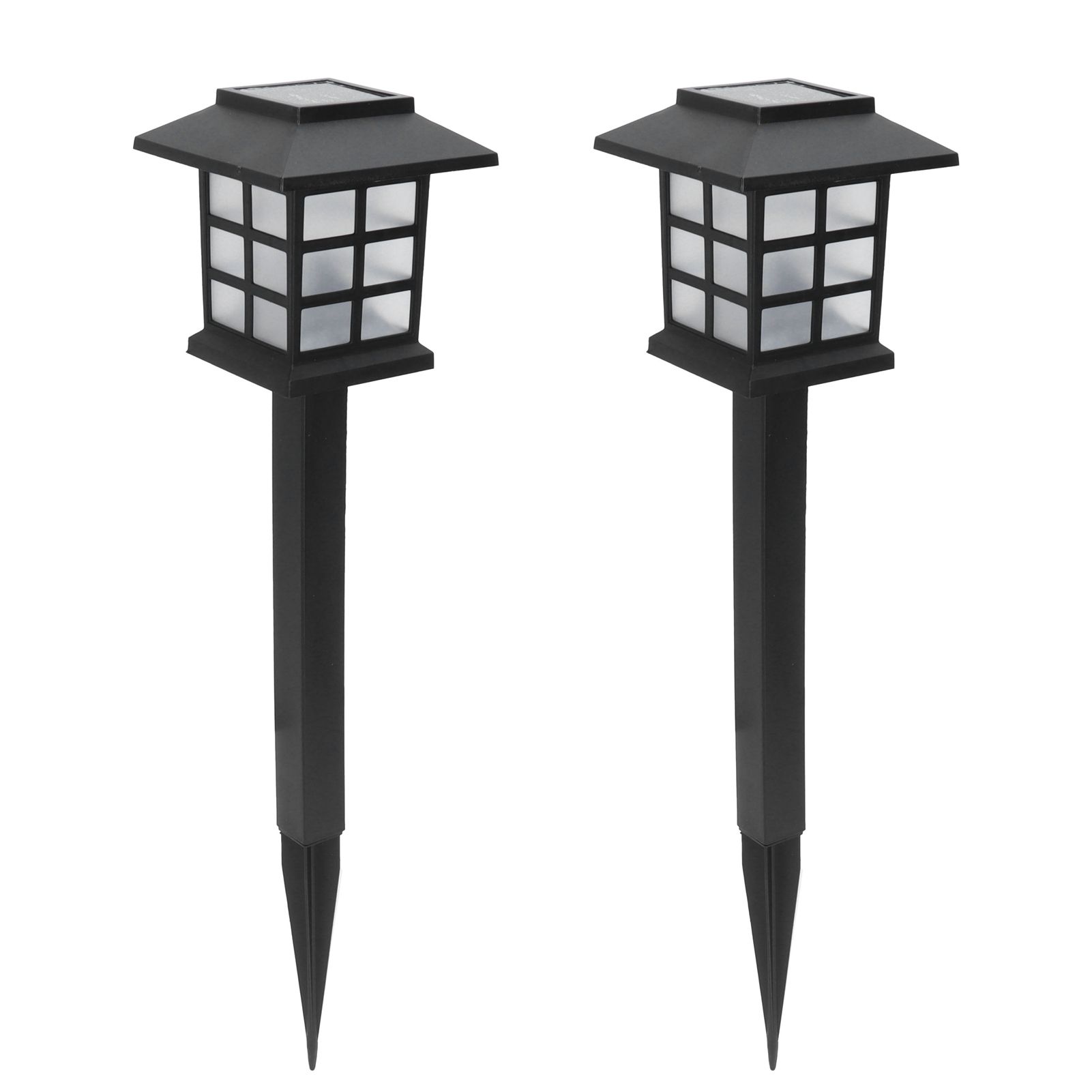 2Set LED Solar Lawn Light Waterproof Small House Shaped Stake Light Walkway view 3