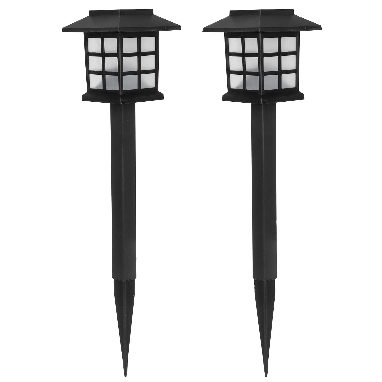2Set LED Lawn Light Waterproof Solar Powered Paths Lamp Garden Patio Landscape