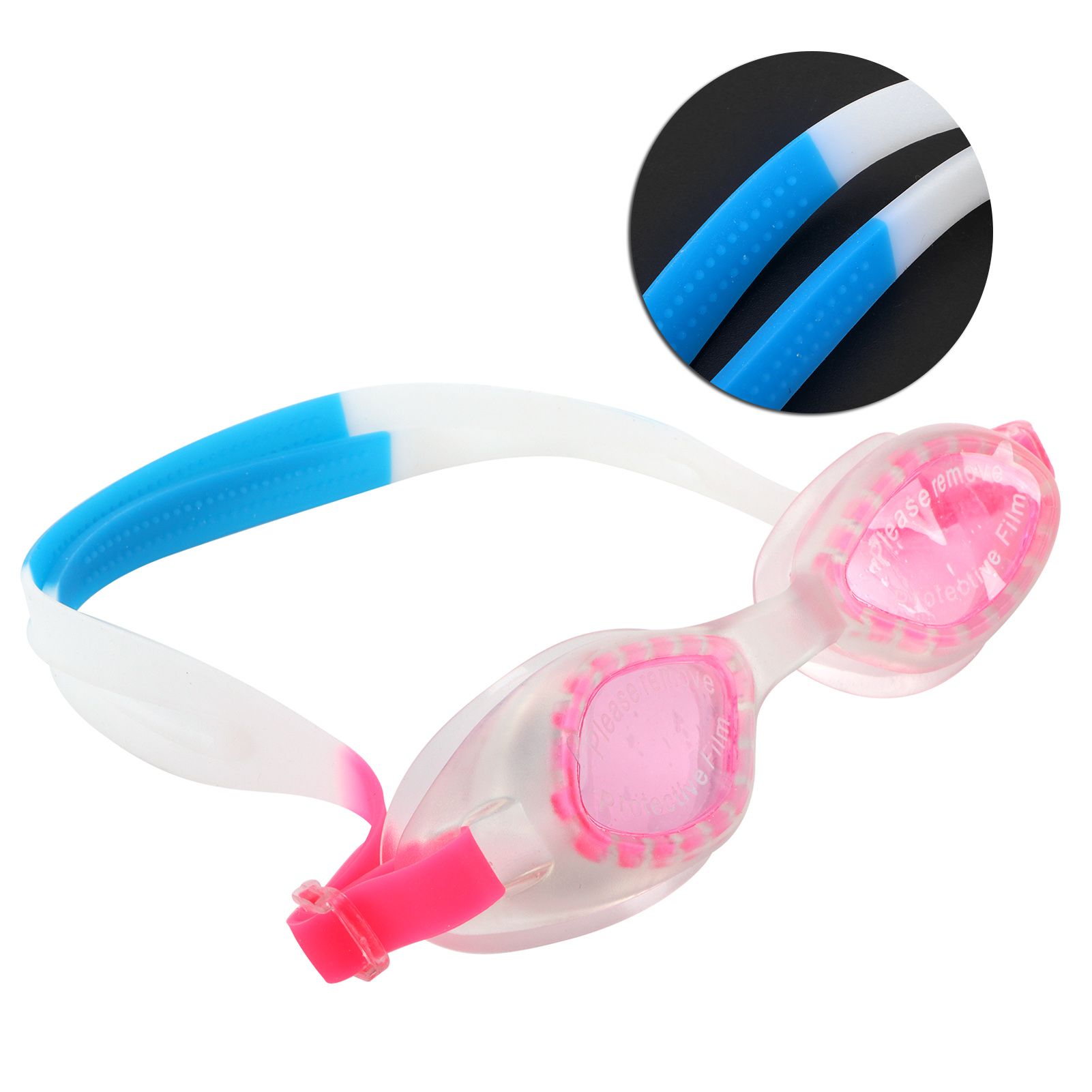 Pink Swimming Goggles Waterproof and AntiFog with Glasses Case Earplugs view 6