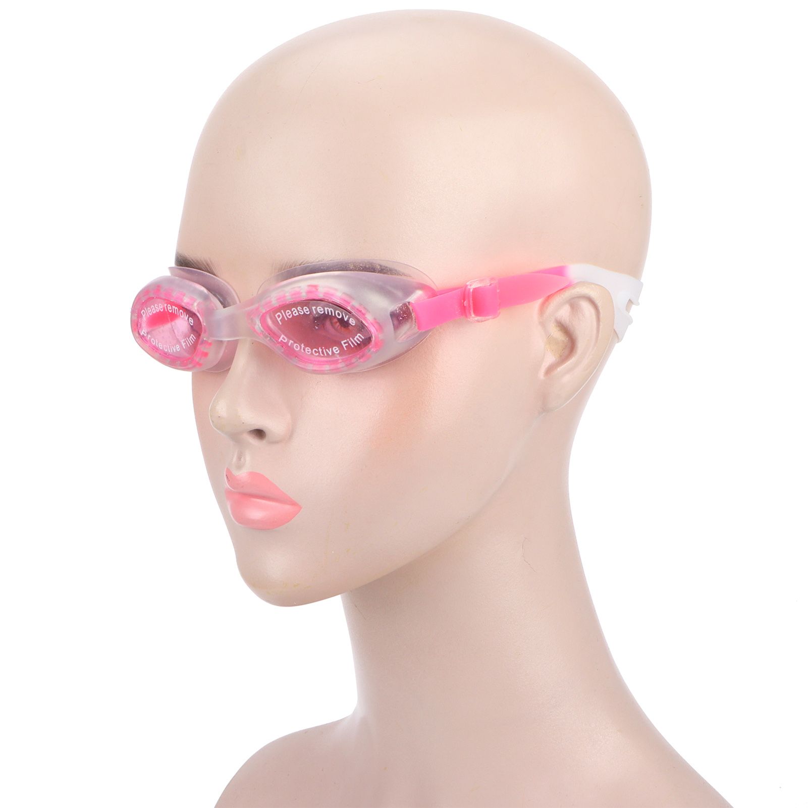 Pink Swimming Goggles Waterproof and AntiFog with Glasses Case Earplugs view 9
