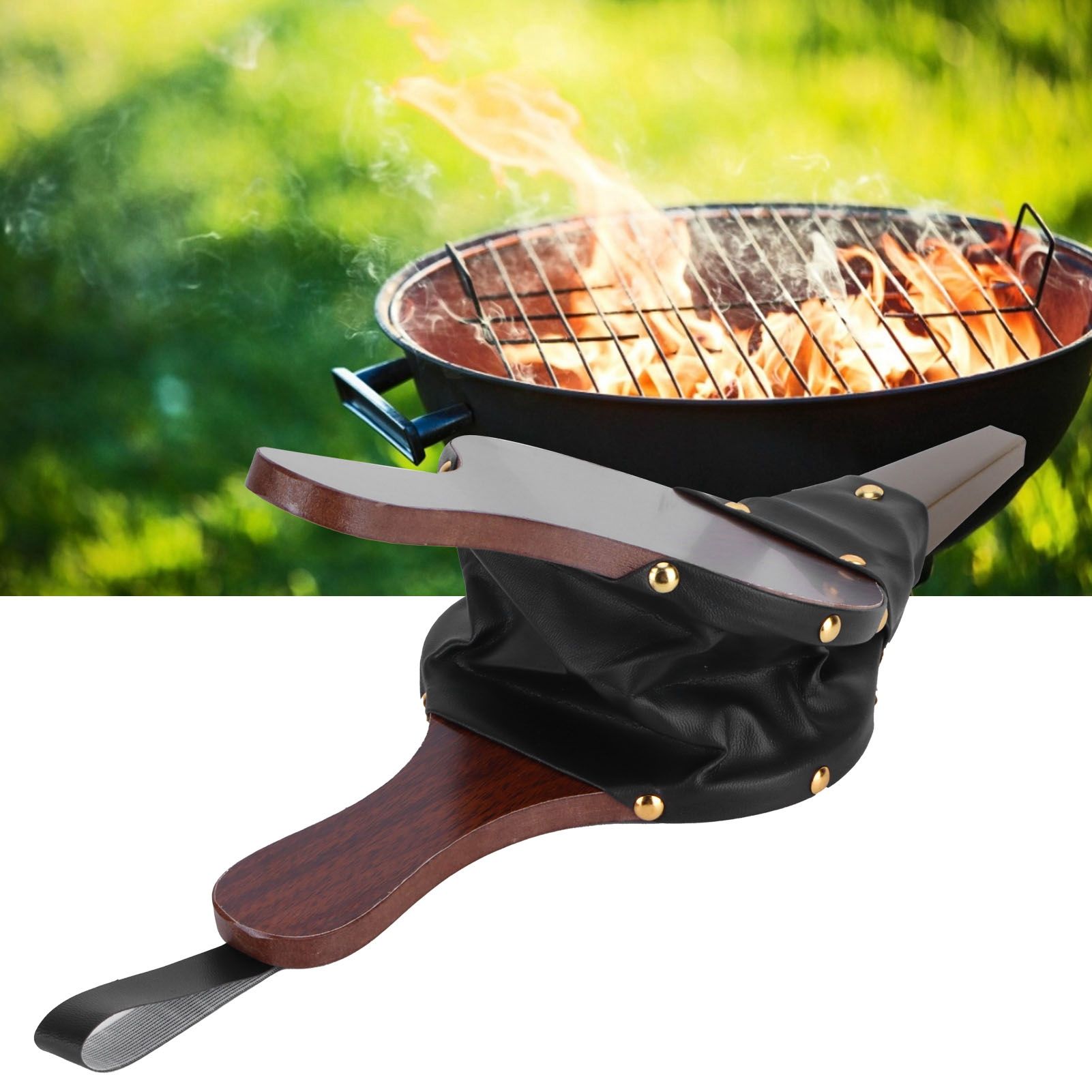 Manual Fireplace Bellow Wooden Barbecue Air Blower Outdoor Camping BBQ Accessory view 11