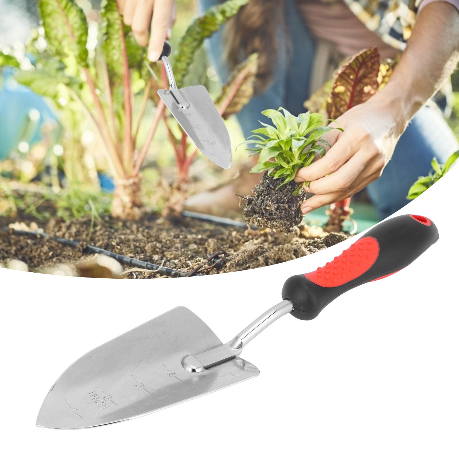 Garden Shovel Chrome Plated Digging Planting Spade Tool Gardening Accessory 340mm view 12