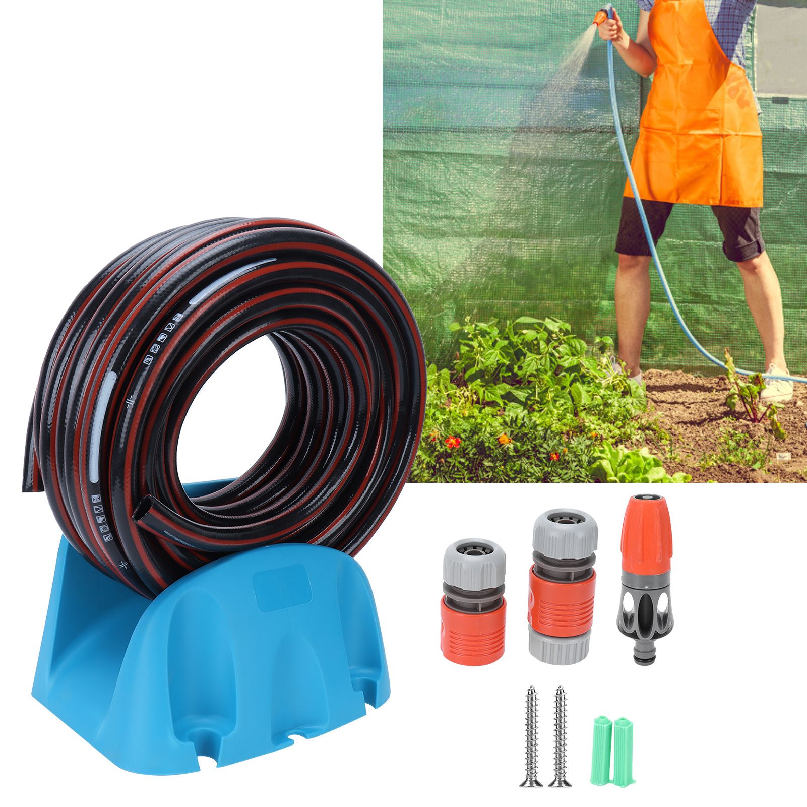 15M Garden Irrigation System Sprayer Hose Bracket Watering Kit Water view 12