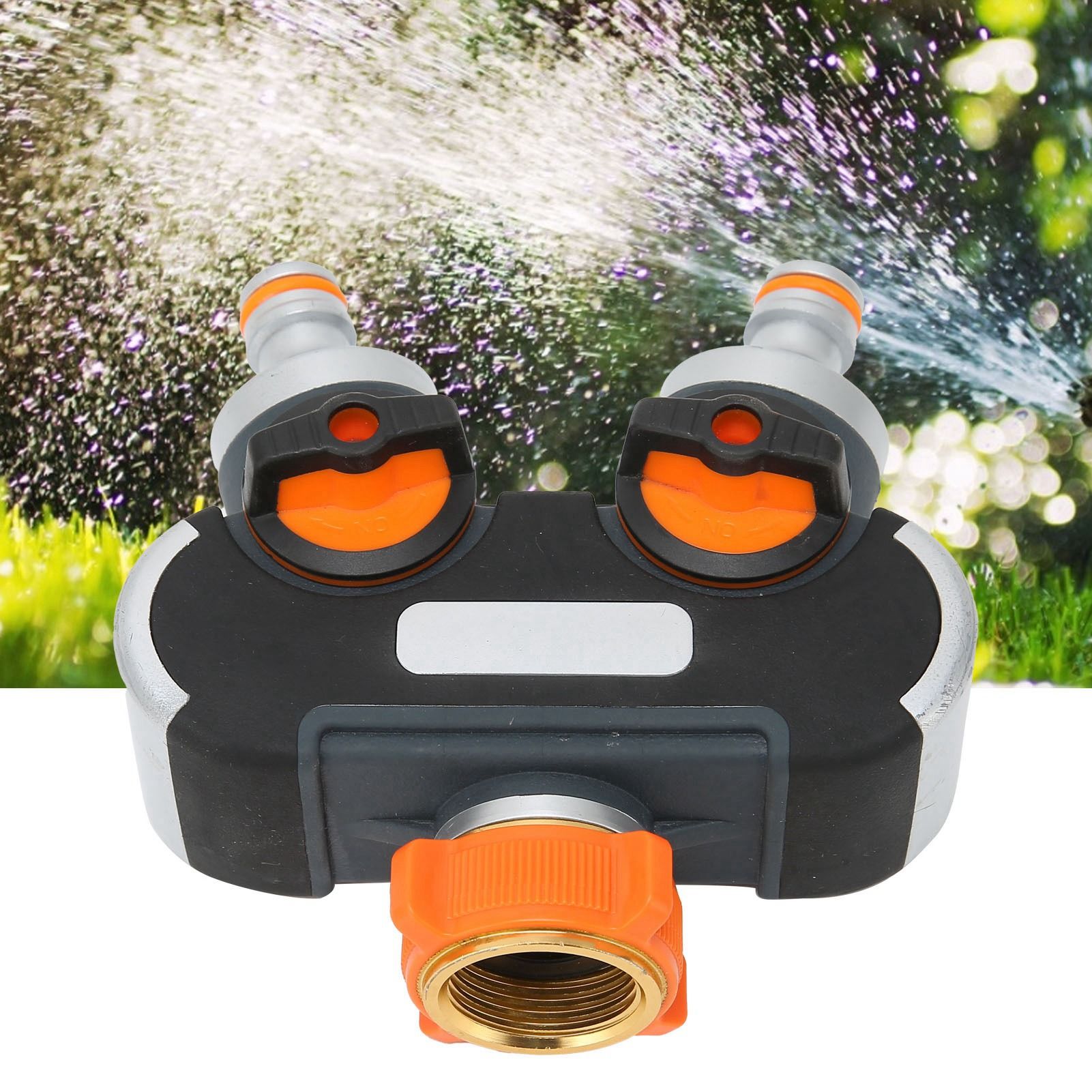 2 Way Hose Splitter with Valve Garden Irrigation Faucet Connector Adapter view 12
