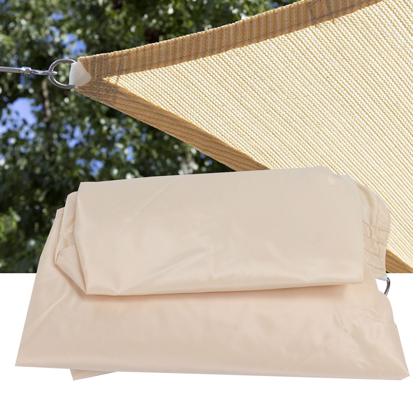 Equilateral Triangular Shade Sail Portable Rainproof Shade Canoy for Outdoor view 11