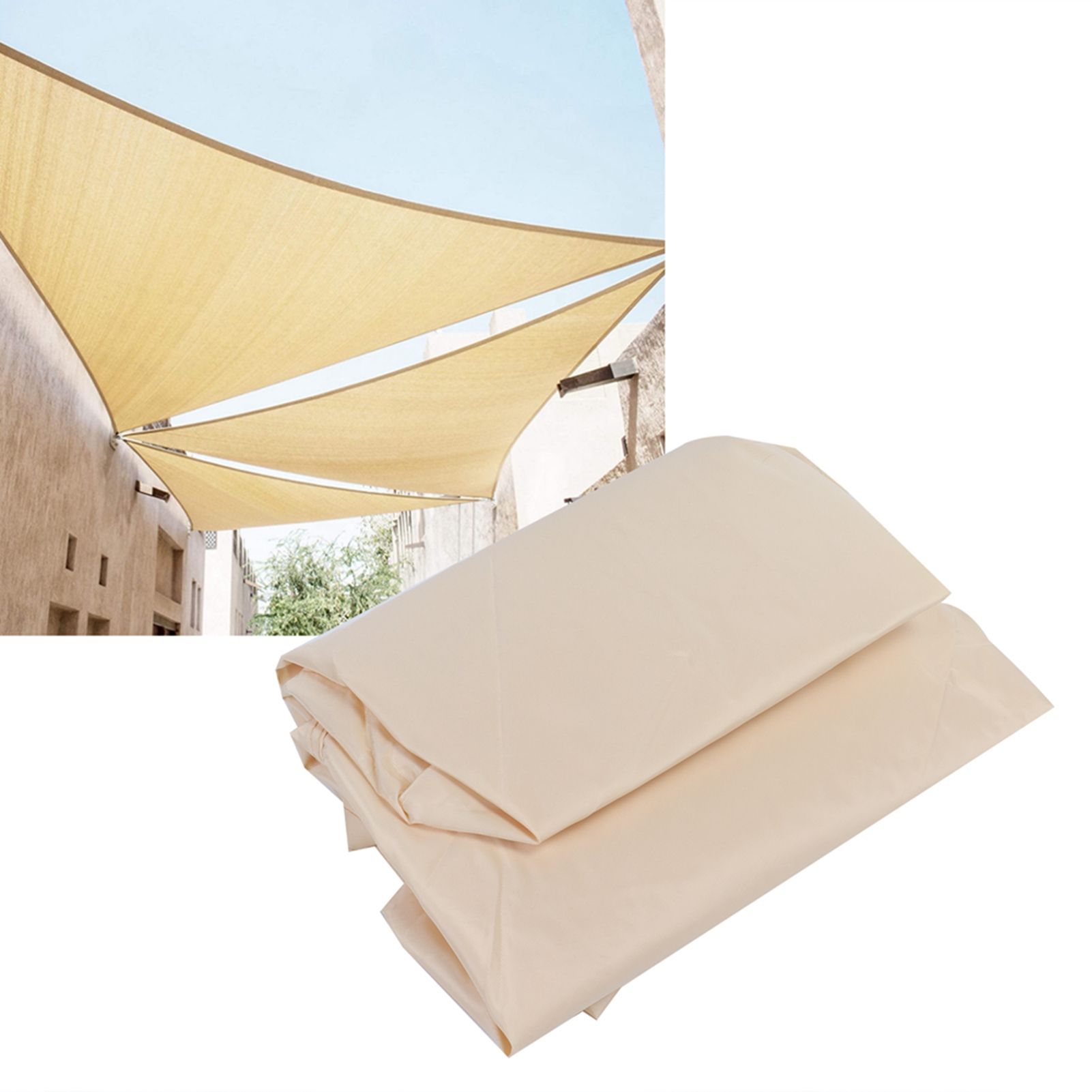 Equilateral Triangular Shade Sail Portable Rainproof Shade Canoy for Outdoor view 12