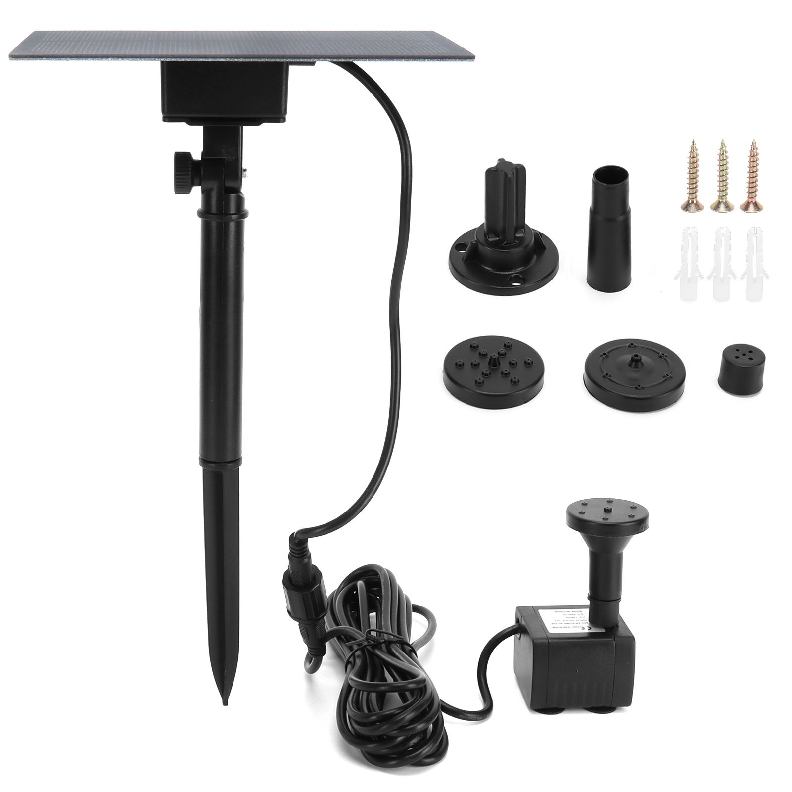 Solar Powered Fountain Outdoor Square 5V Floating Bird Bath Fountain Landscape view 2
