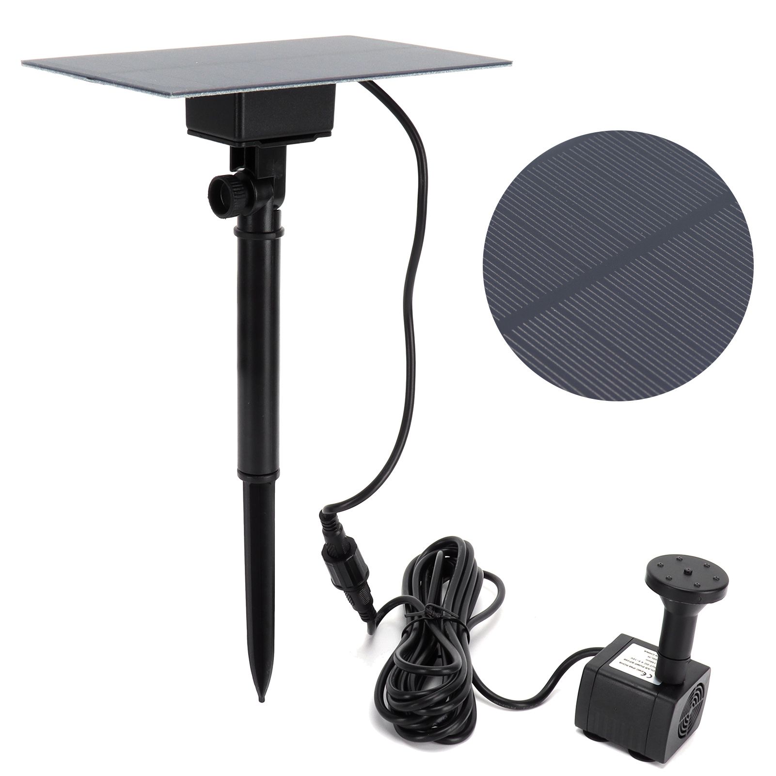 Solar Powered Fountain Outdoor Square 5V Floating Bird Bath Fountain Landscape view 7