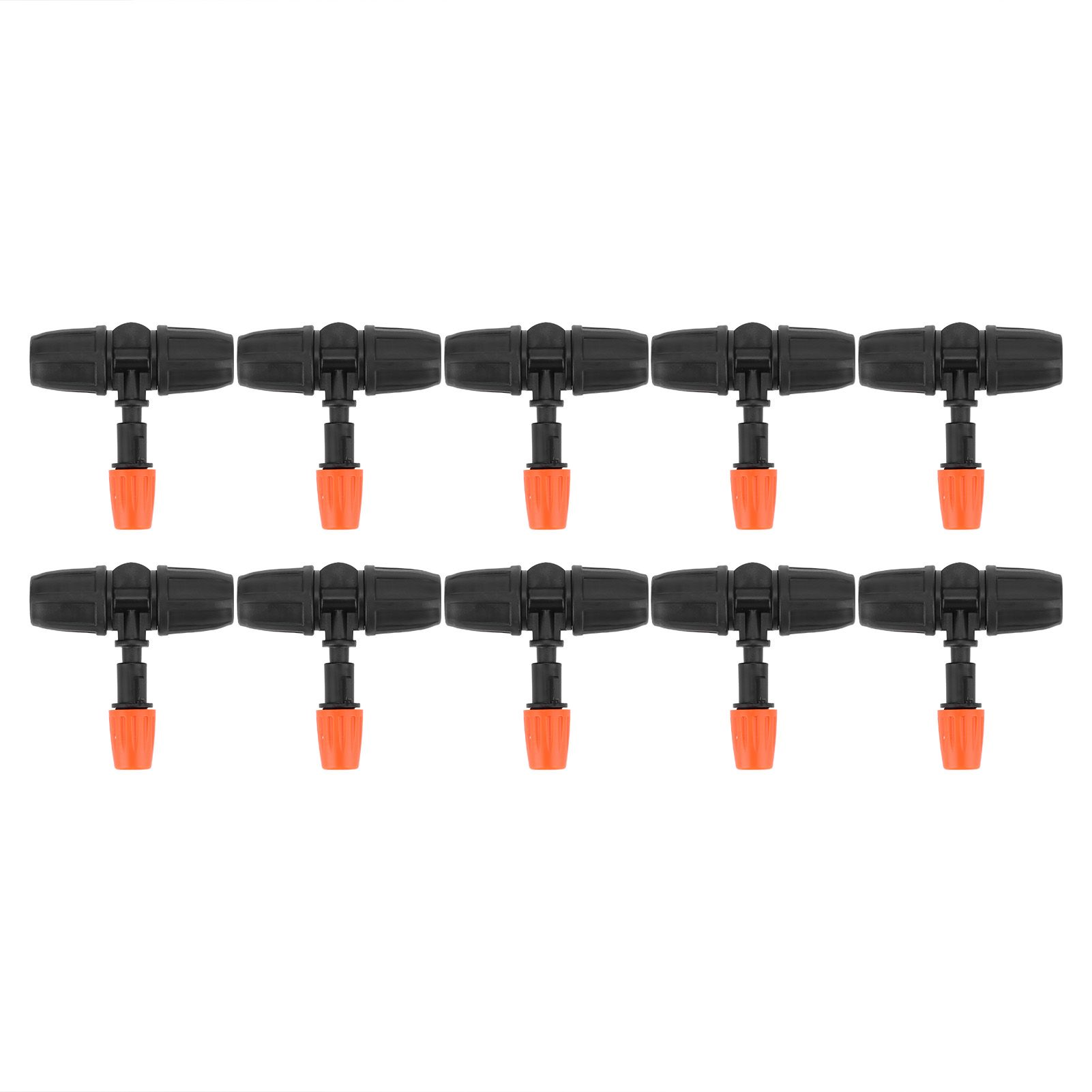 10Pcs Garden Tee with Adjustable Misting Nozzle for 8/12 Tube Irrigation view 2