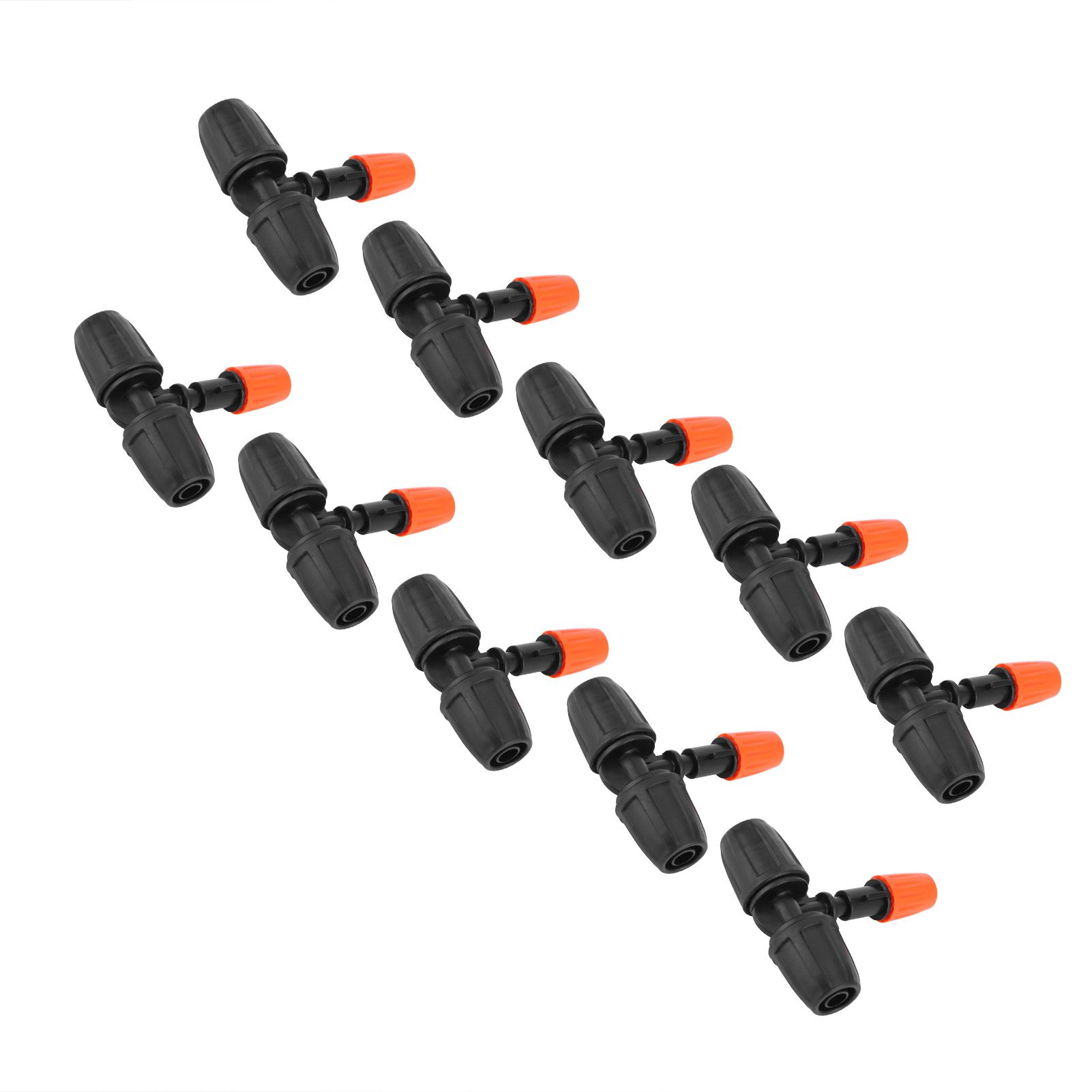 10Pcs Garden Tee with Adjustable Misting Nozzle for 8/12 Tube Irrigation view 10