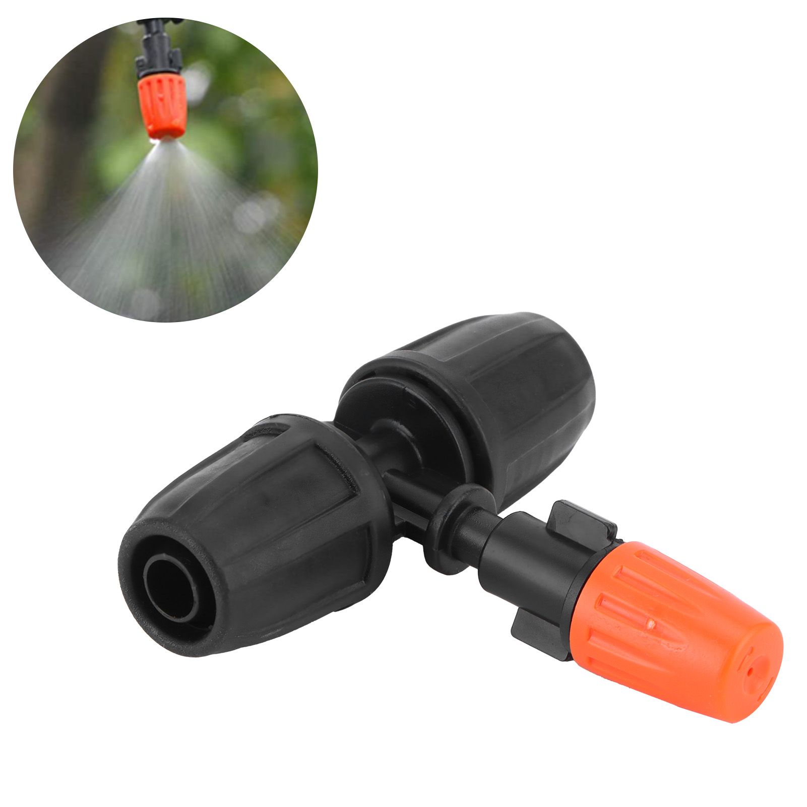10Pcs Garden Tee with Adjustable Misting Nozzle for 8/12 Tube Irrigation view 11