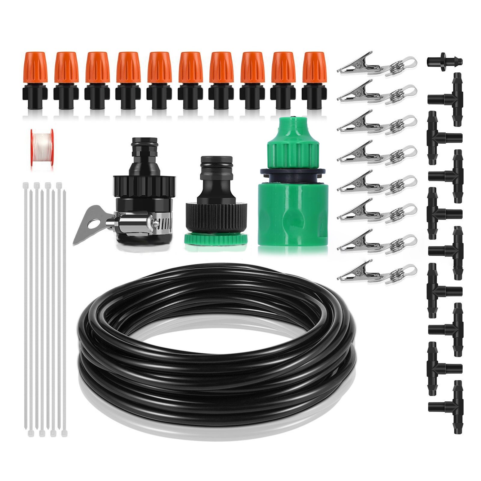 8m Garden Irrigation System Single Outlet Atomizing Kit for Greenhouse Flower Bed view 2