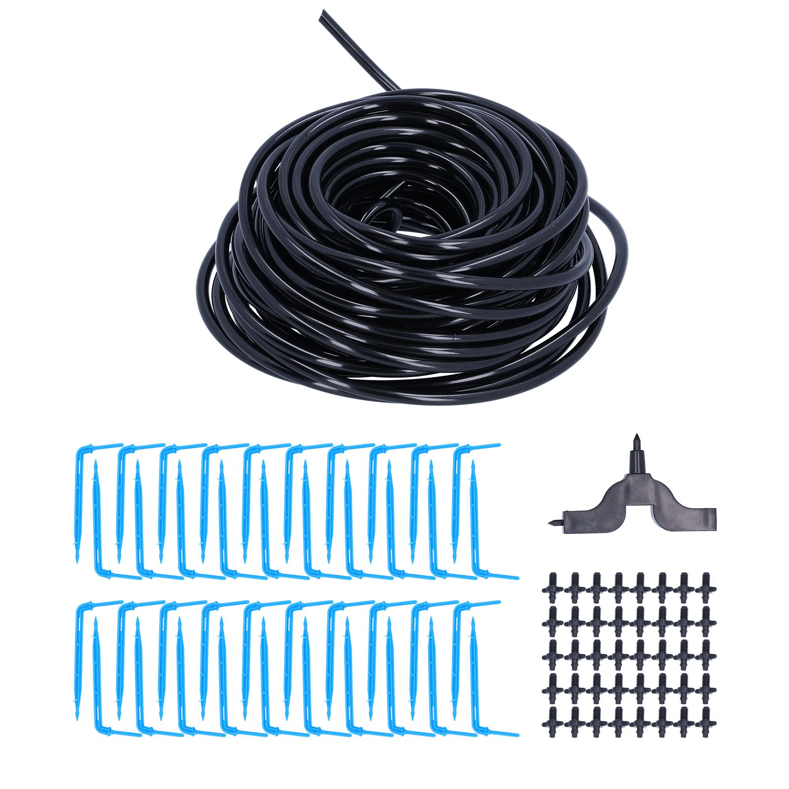 Drip Irrigation Kit 15m Watering Dripper Hose Set Garden Greenhouse Seedling — image 1