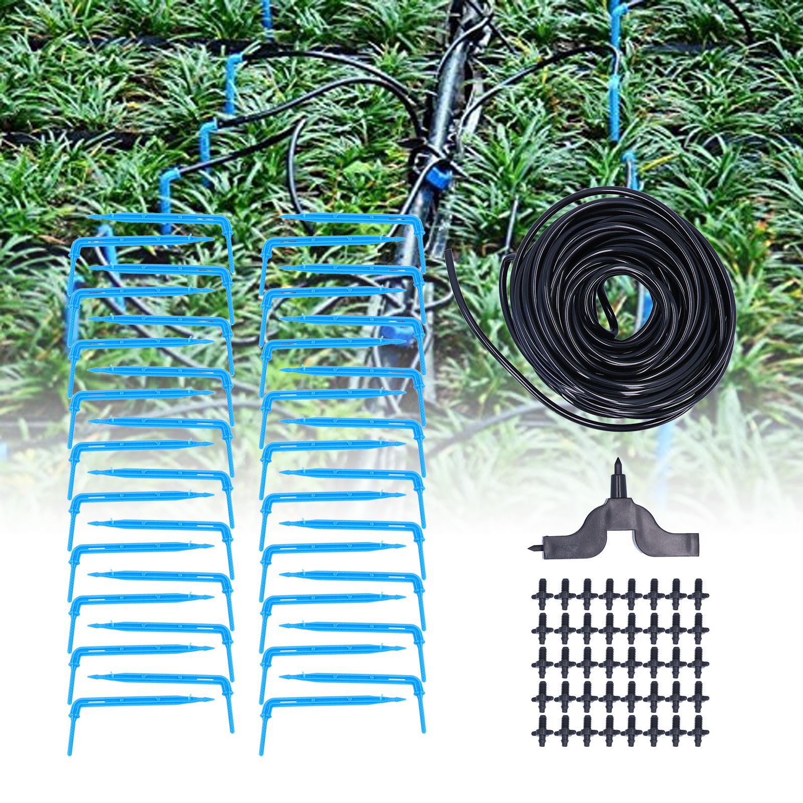 Drip Irrigation Kit 15m Watering Dripper Hose Set Garden Greenhouse Seedling view 12