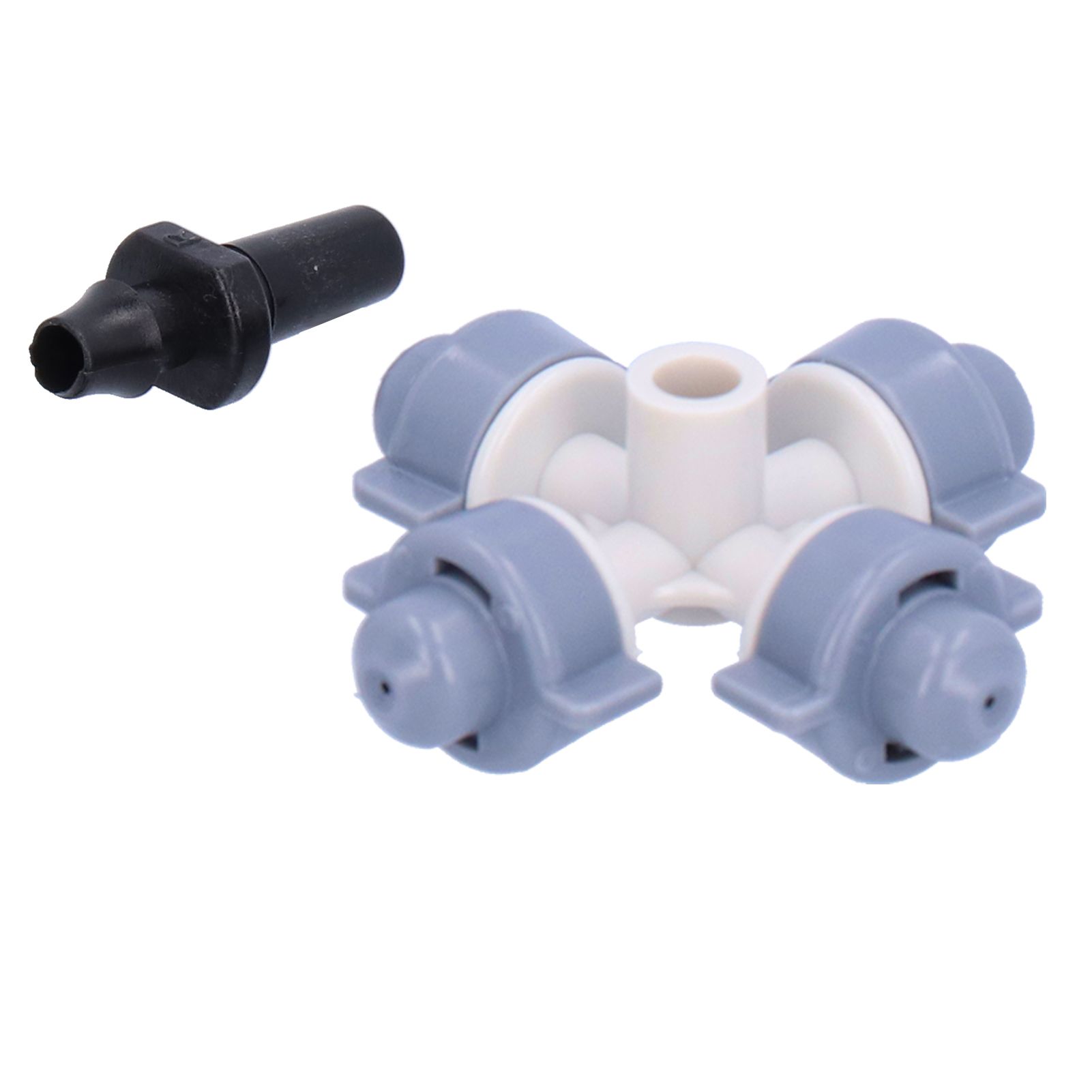 50Set 4 Outlet Sprayer Nozzle Misting Hanging Sprinkler Irrigation Accessory Gray view 6