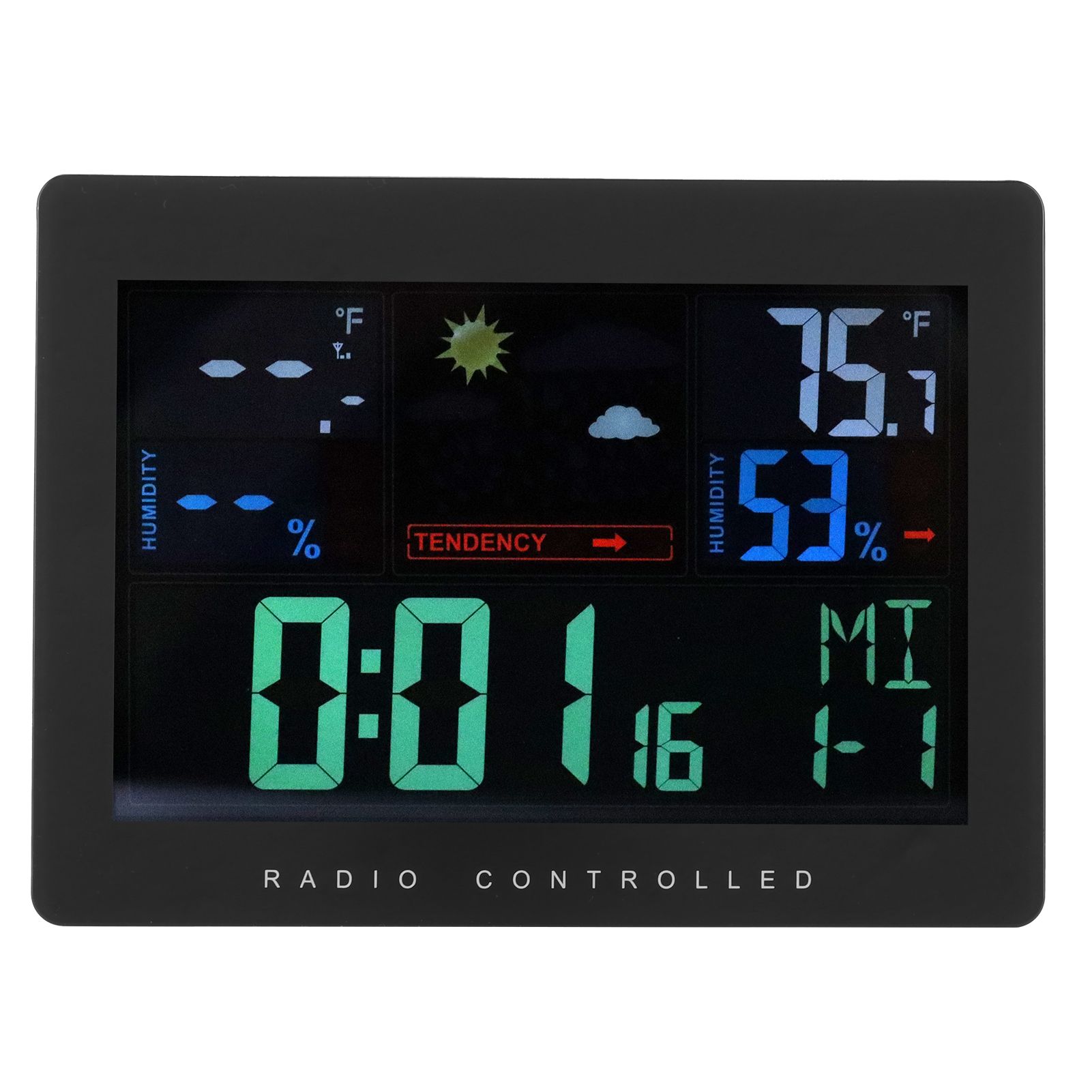 Wireless Thermometer Hygrometer Color Screen Display Digital Weather Clock — image 1