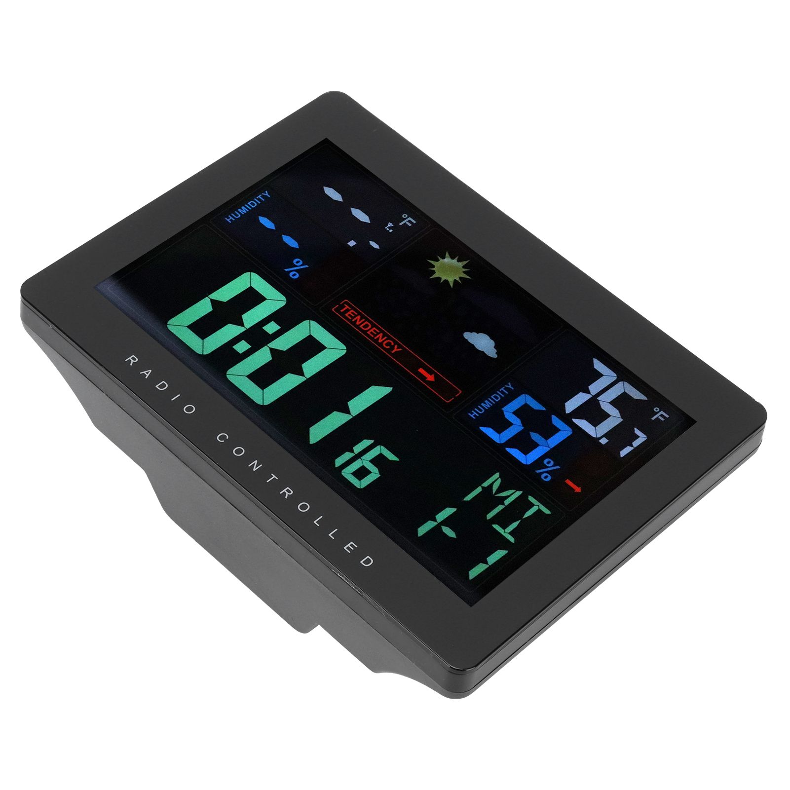 Wireless Thermometer Hygrometer Color Screen Display Digital Weather Clock view 5