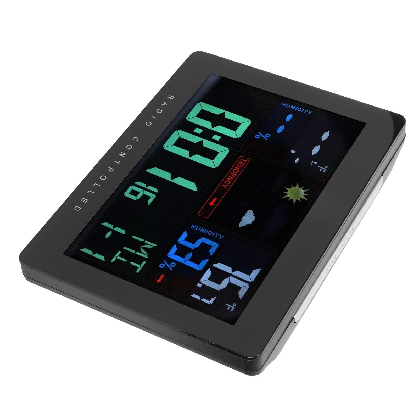 Wireless Thermometer Hygrometer Color Screen Display Digital Weather Clock view 9