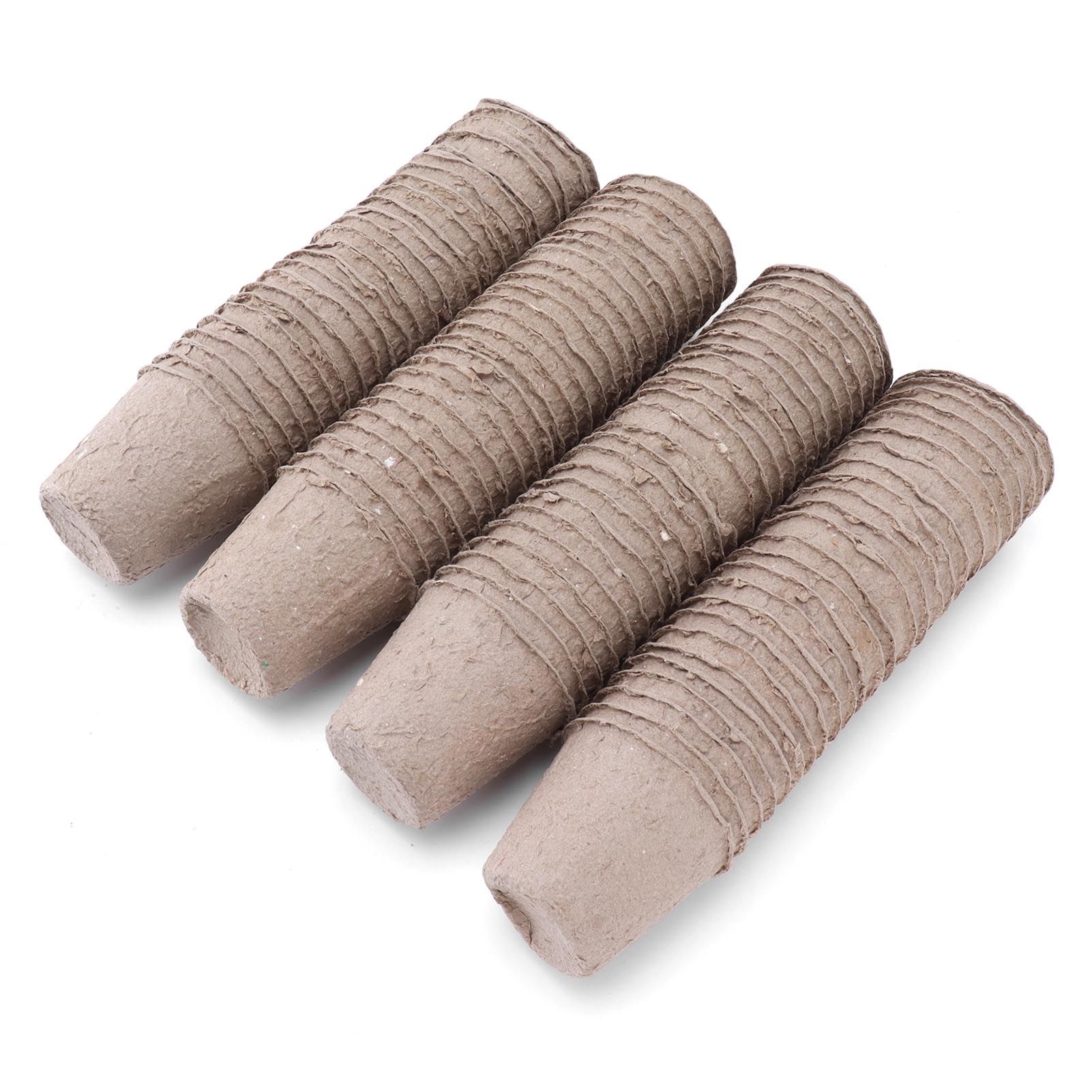 100Pcs 6cm Paper Peat Pot Degradable Round Seedling Nursery Cup Garden Accessory view 3