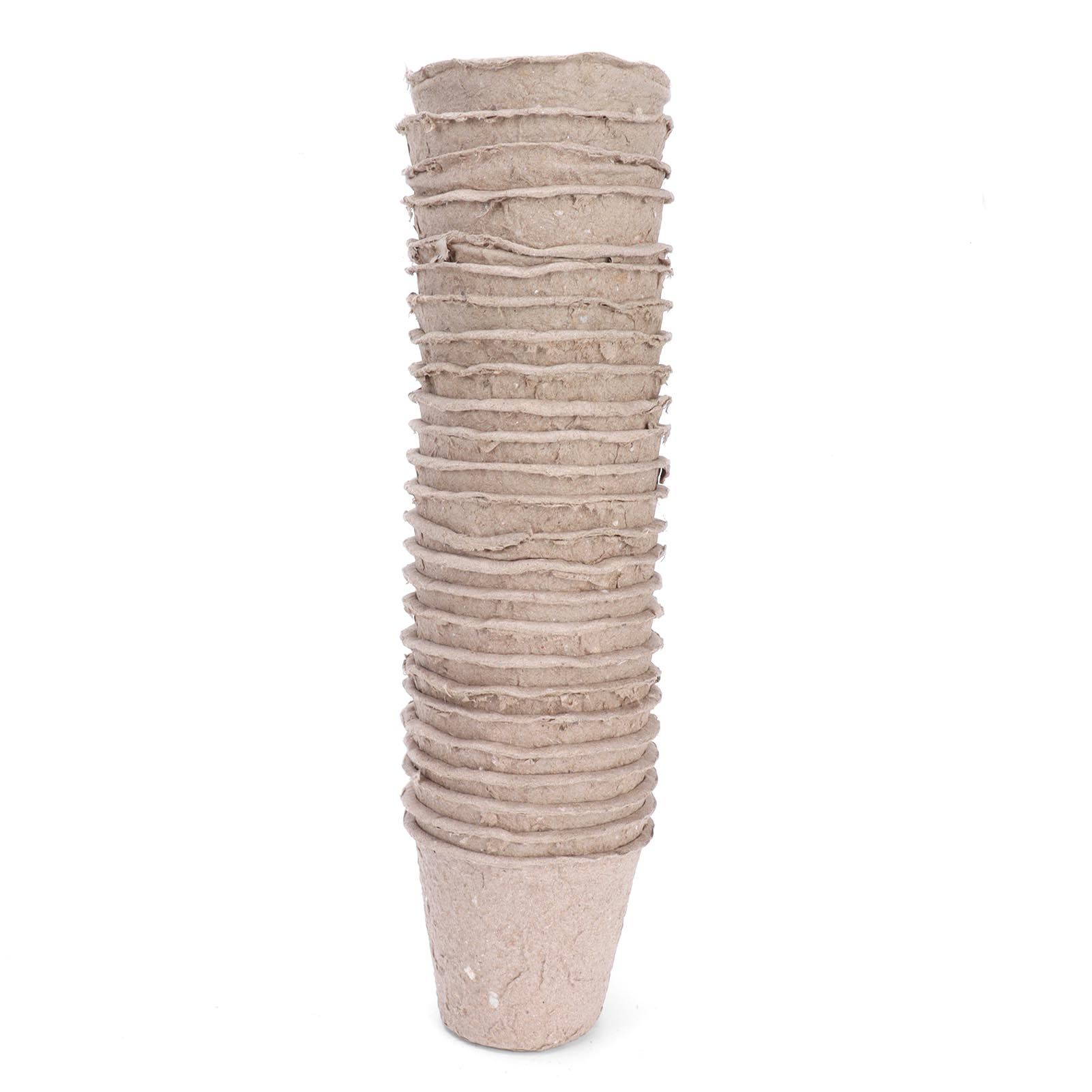 100Pcs 6cm Paper Peat Pot Degradable Round Seedling Nursery Cup Garden Accessory view 7