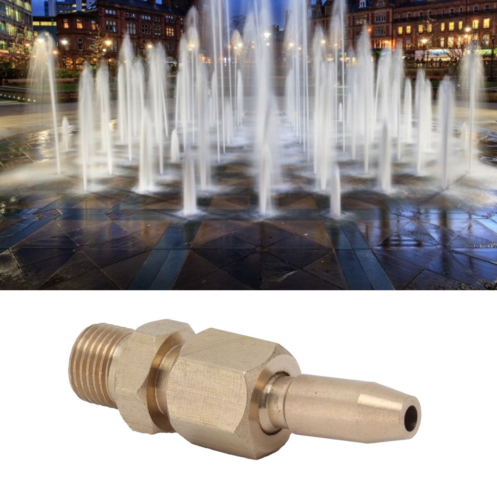 Fountain Nozzle Brass Adjustable Sprinkler Spray Head Garden Parks Pond view 11
