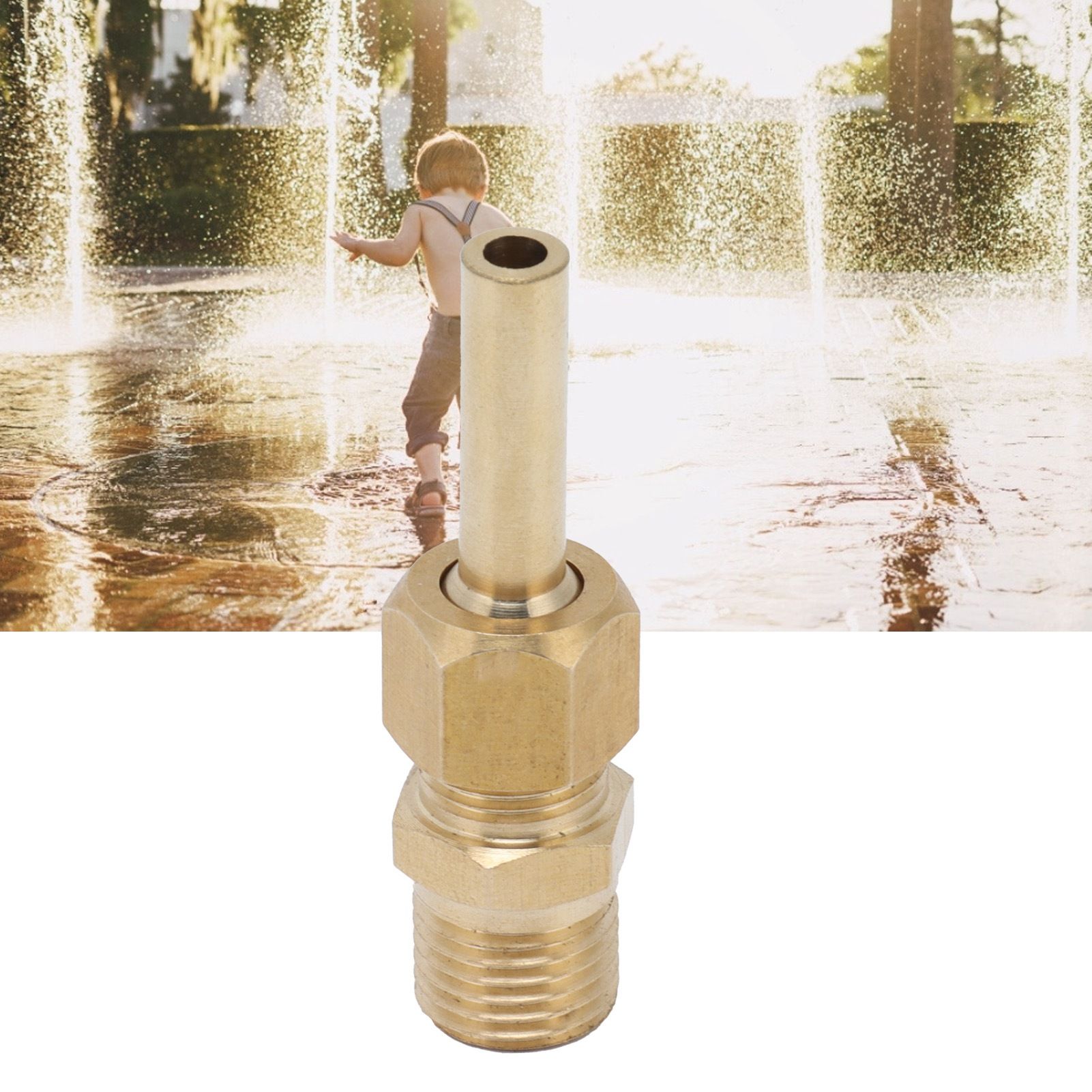 Fountain Nozzle Brass Adjustable Sprinkler Spray Head Garden Parks Pond view 12