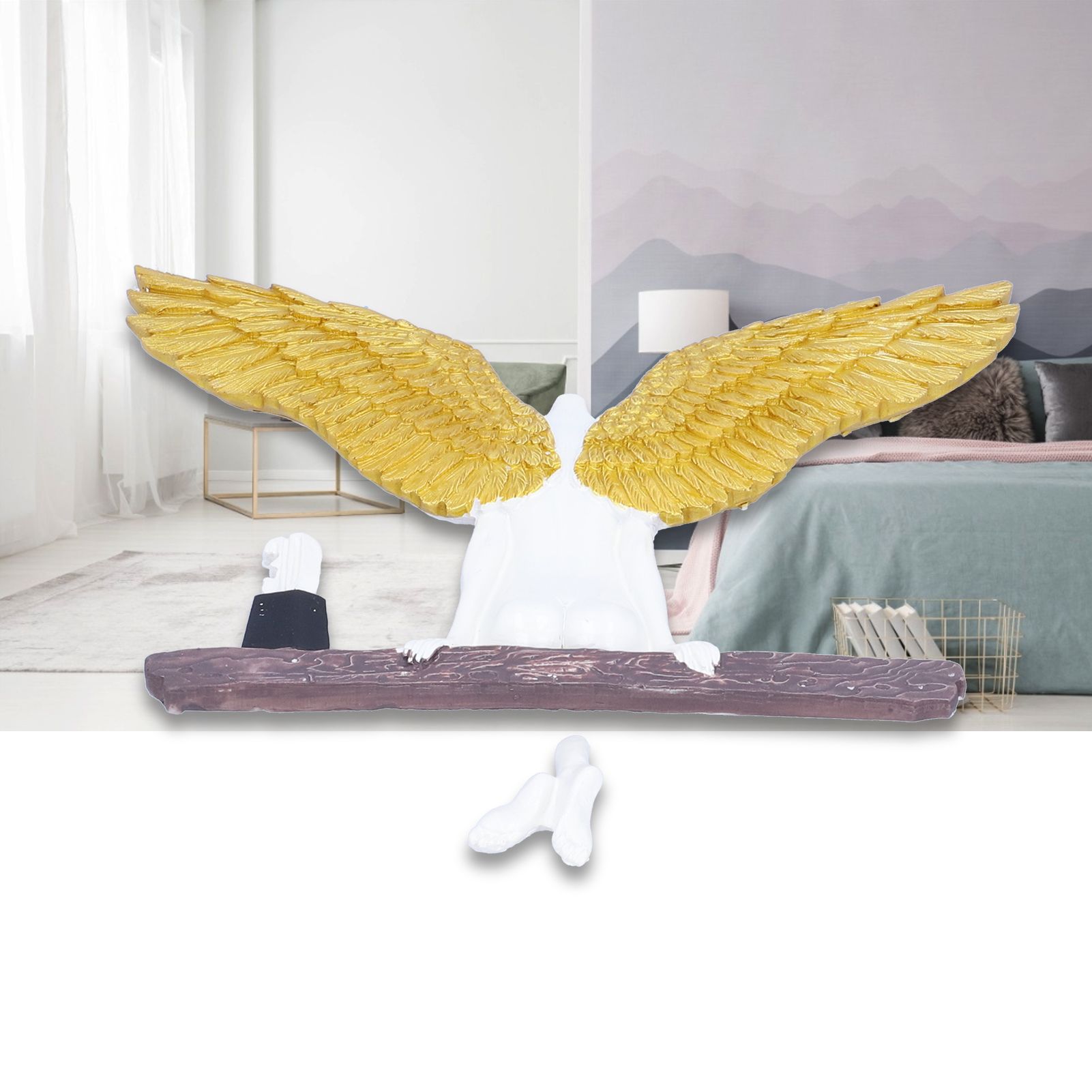 Angel Wing Statues Decoration Tridimensional Resin Crafts Background Ornaments view 12