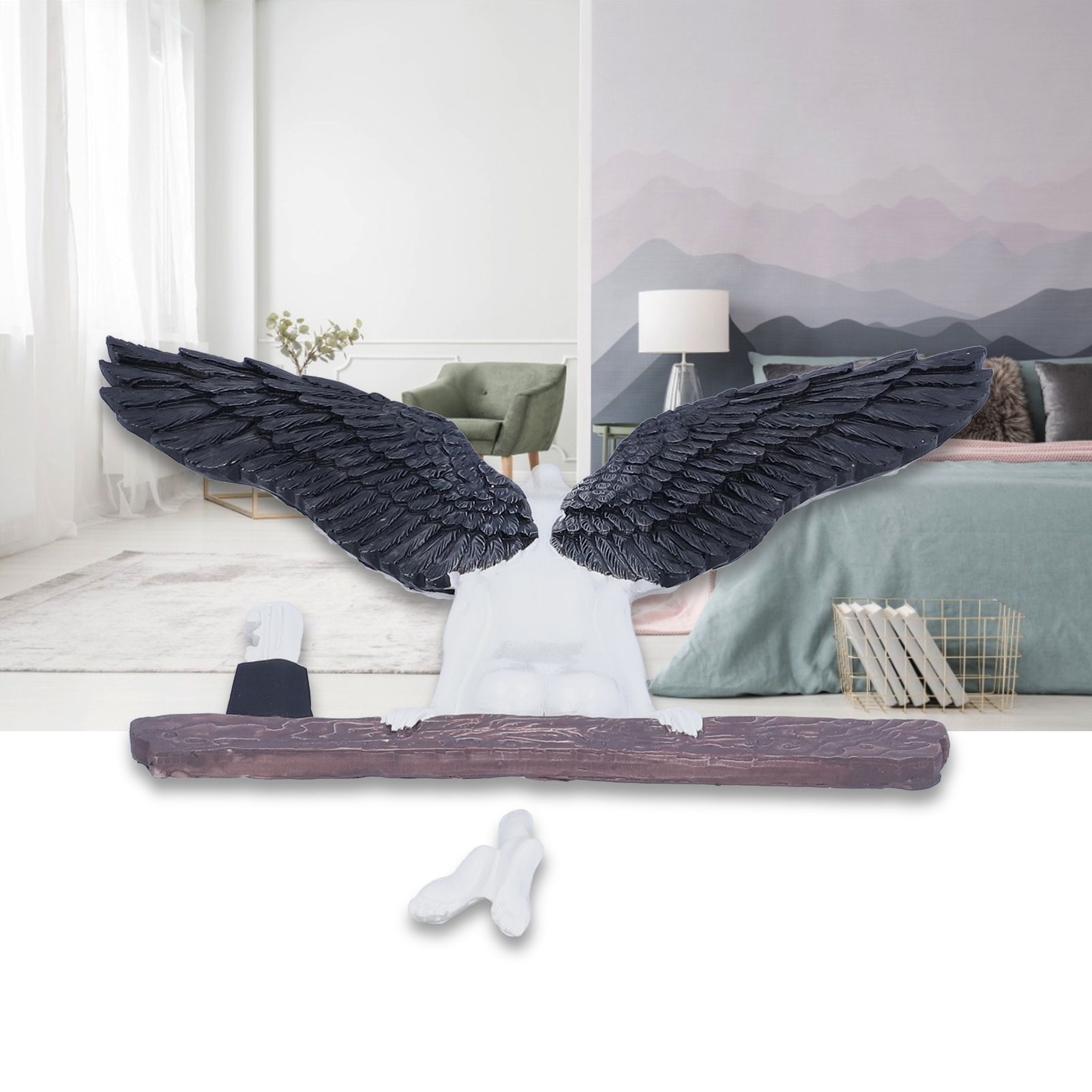 Angel Wing Statues Decoration Tridimensional Resin Crafts Background Ornaments view 12