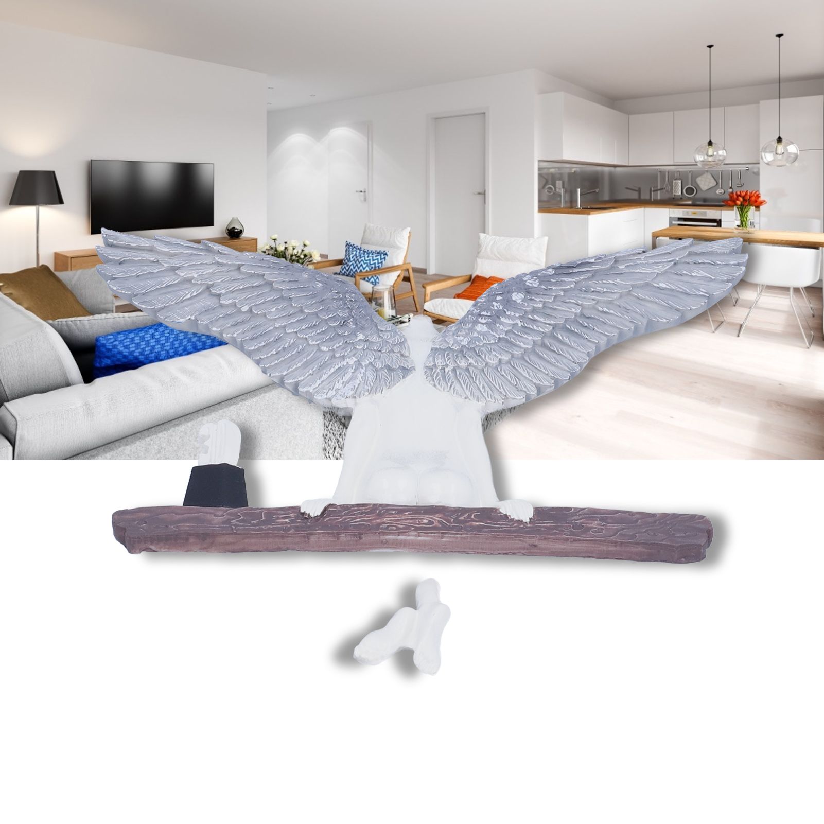 Angel Wing Statues Decoration Tridimensional Resin Crafts Background Ornaments view 11