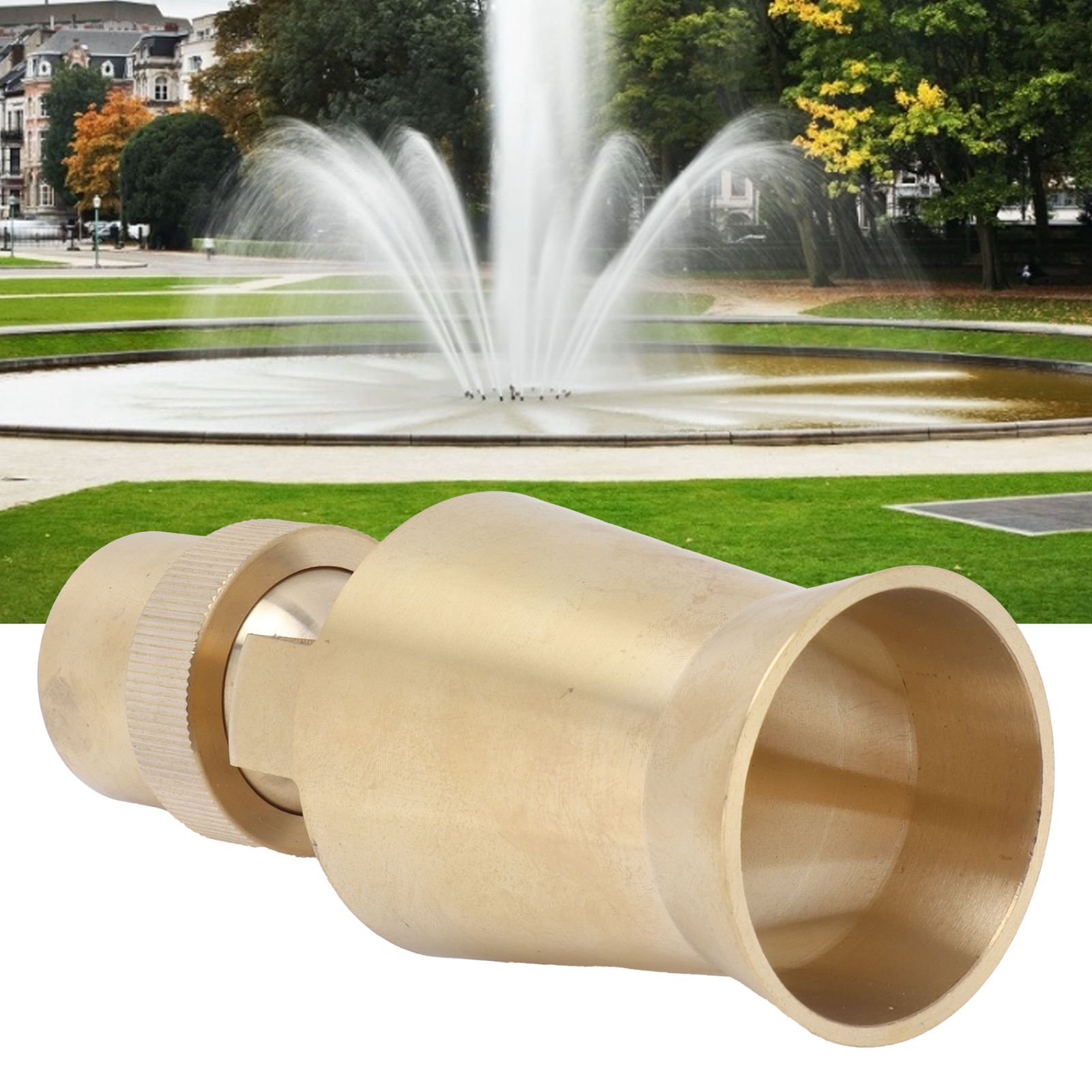 Brass Ice Tower Cedar Water Fountain Nozzle Spray Head Adjustable Pond view 11