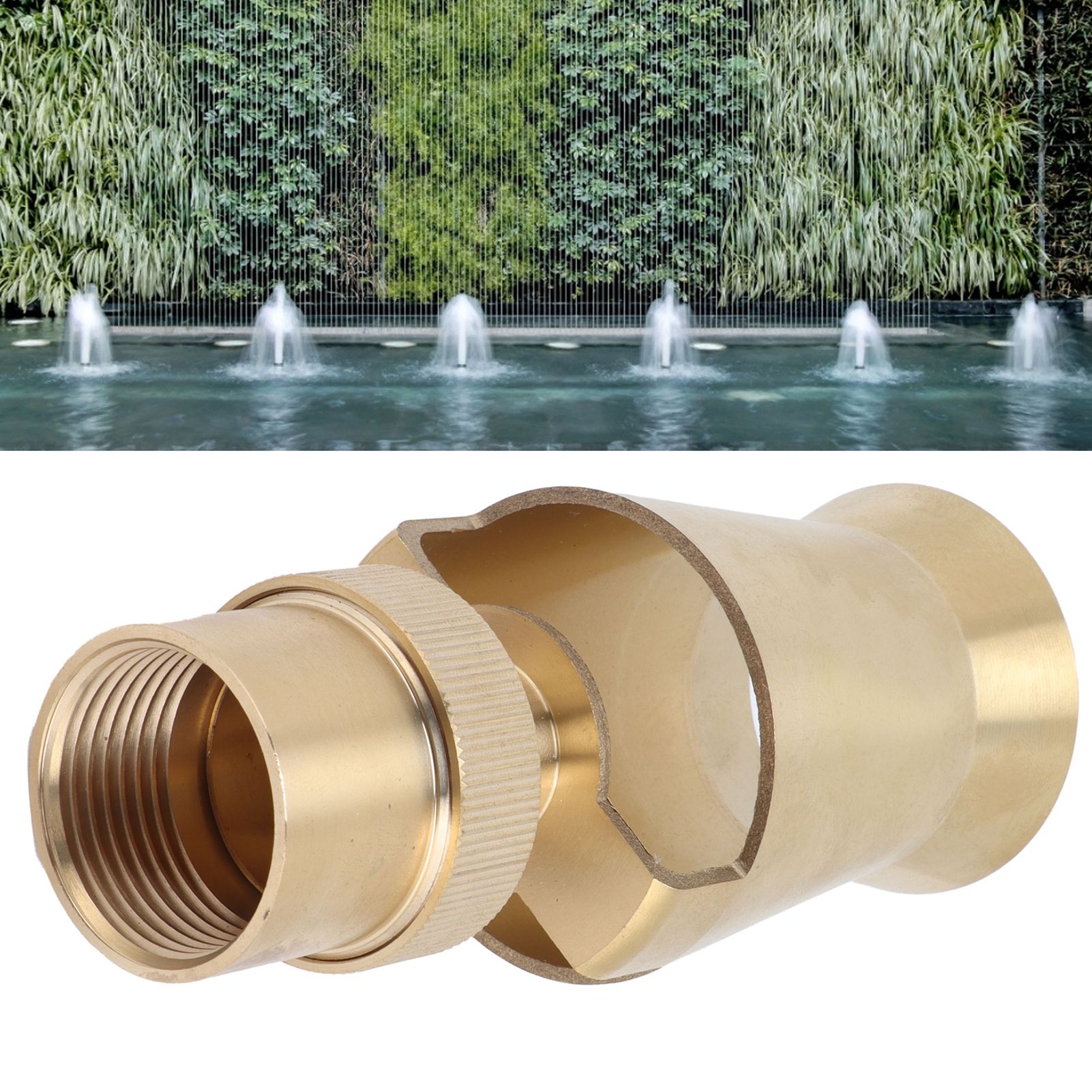 Brass Ice Tower Cedar Water Fountain Nozzle Spray Head Adjustable Pond view 12