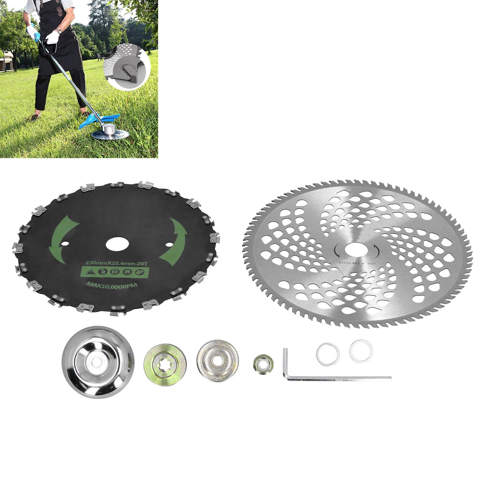 Brush Cutter Blade Lawn Mower Cutter Circular Saw Blade Replacement Gardening Tool view 11