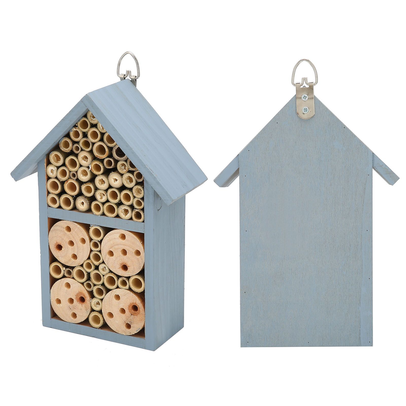 Wooden Insect House Hanging Insect Hotel Shelter for Butterflies Bees Garden view 3