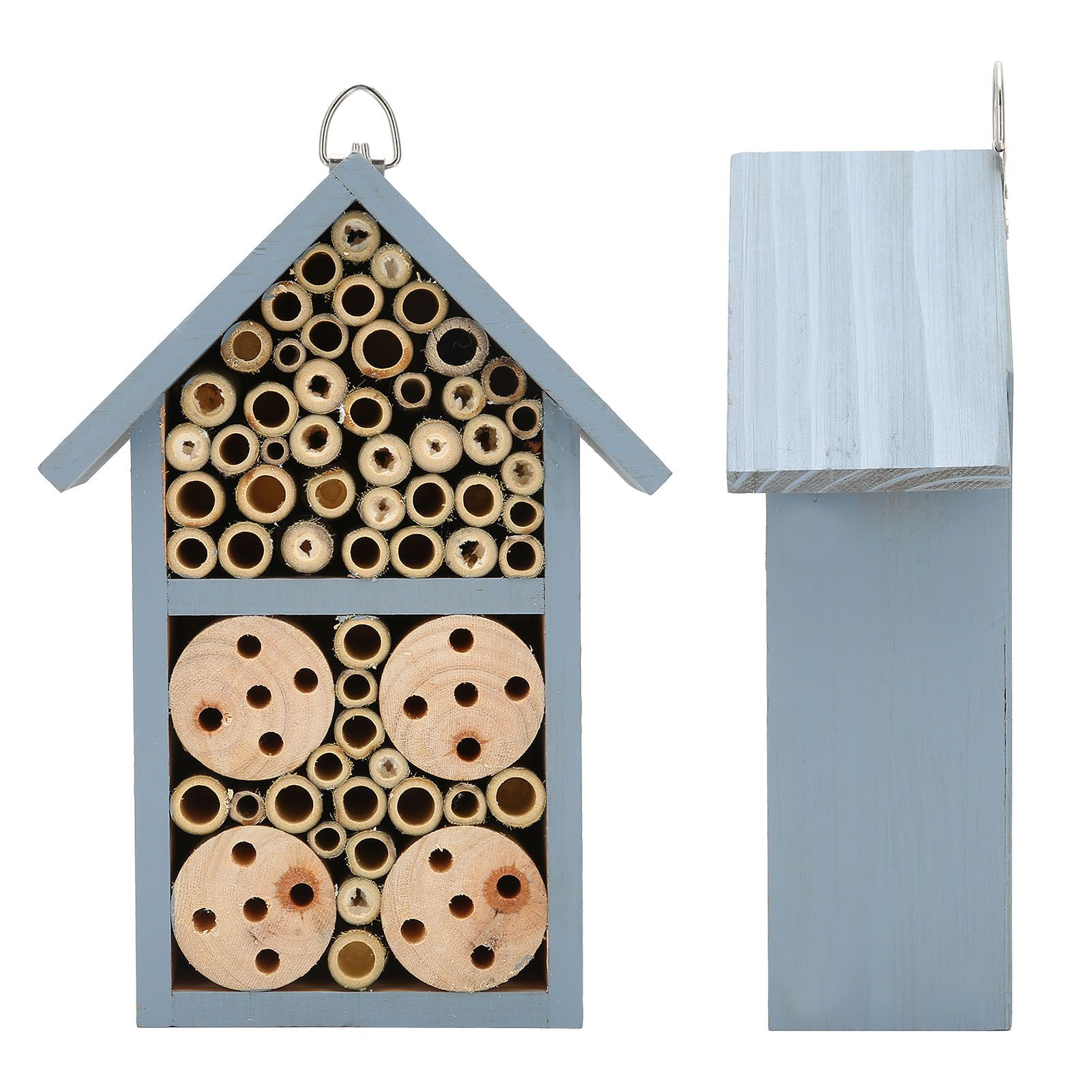 Wooden Insect House Hanging Insect Hotel Shelter for Butterflies Bees Garden view 5
