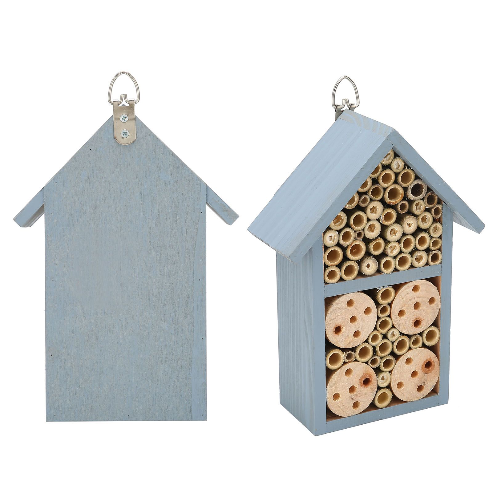 Wooden Insect House Hanging Insect Hotel Shelter for Butterflies Bees Garden view 6