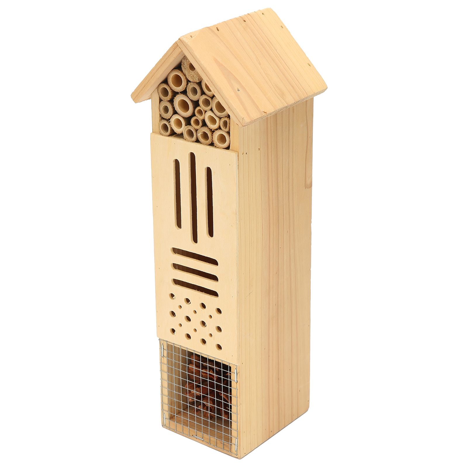 Wooden Insect House Hanging Bee Hotel Nests Shelter for Home Outdoor Garden view 5