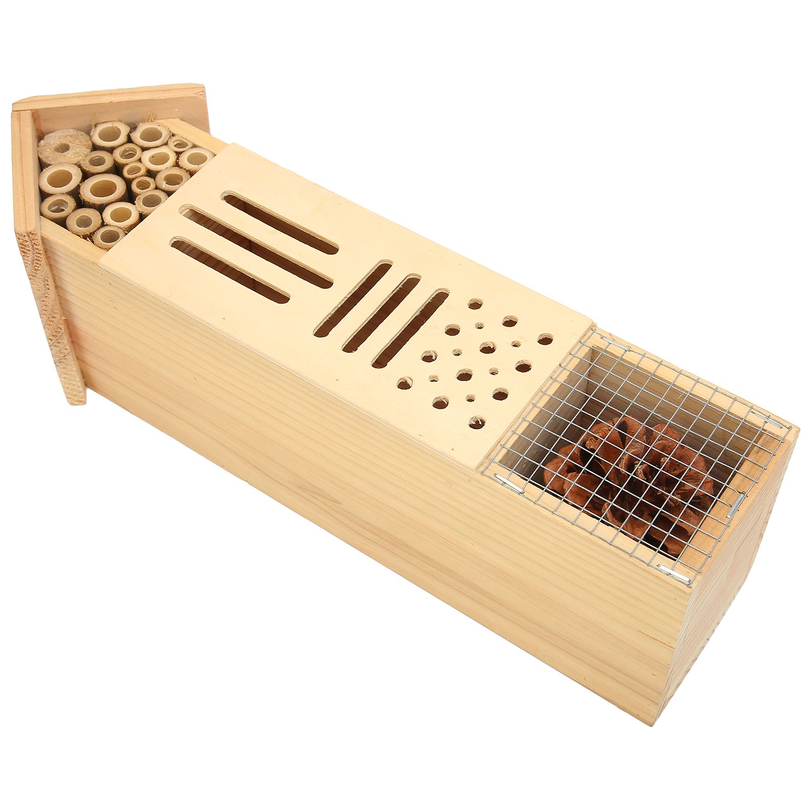 Wooden Insect House Hanging Bee Hotel Nests Shelter for Home Outdoor Garden view 6