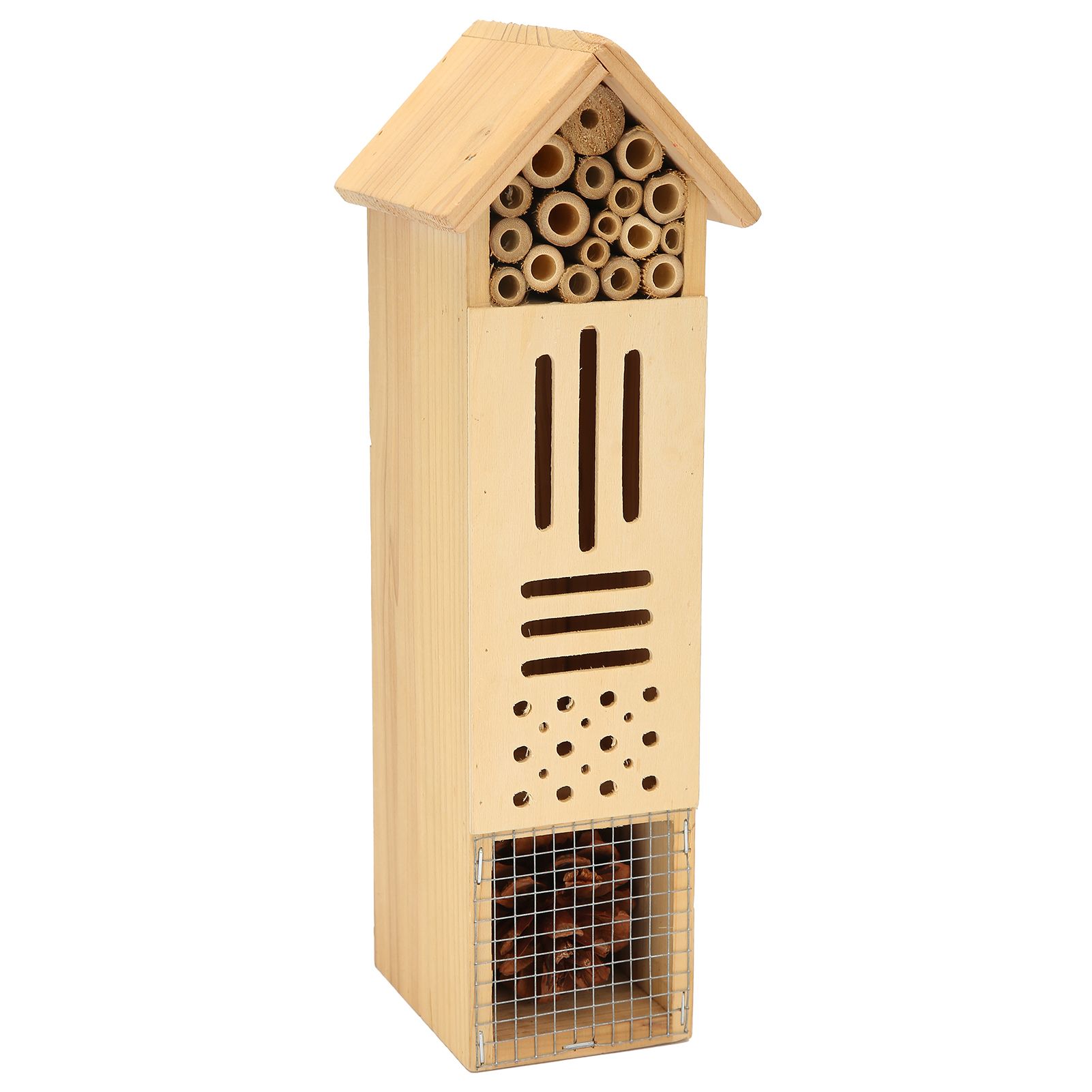 Wooden Insect House Hanging Bee Hotel Nests Shelter for Home Outdoor Garden view 7