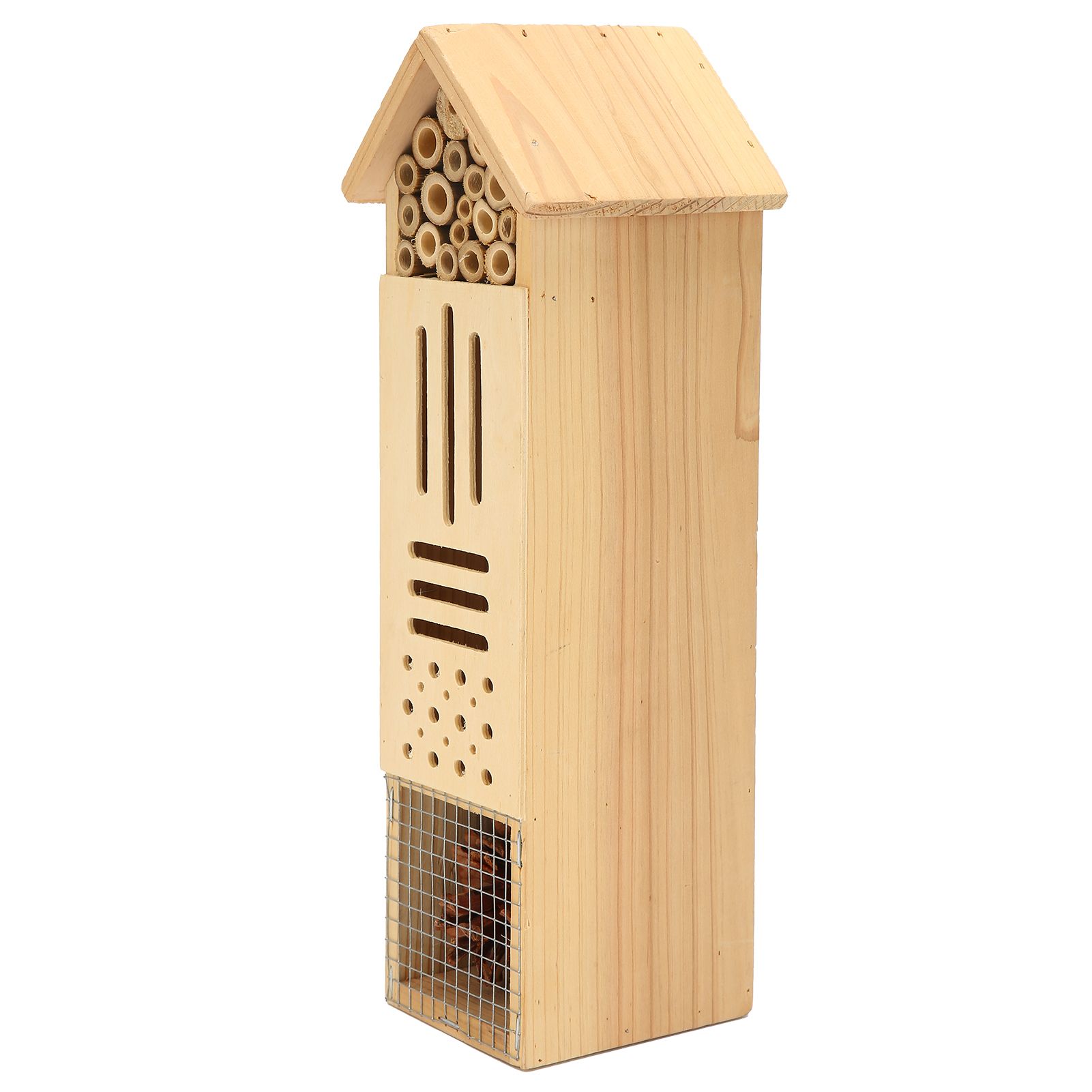 Wooden Insect House Hanging Bee Hotel Nests Shelter for Home Outdoor Garden view 10