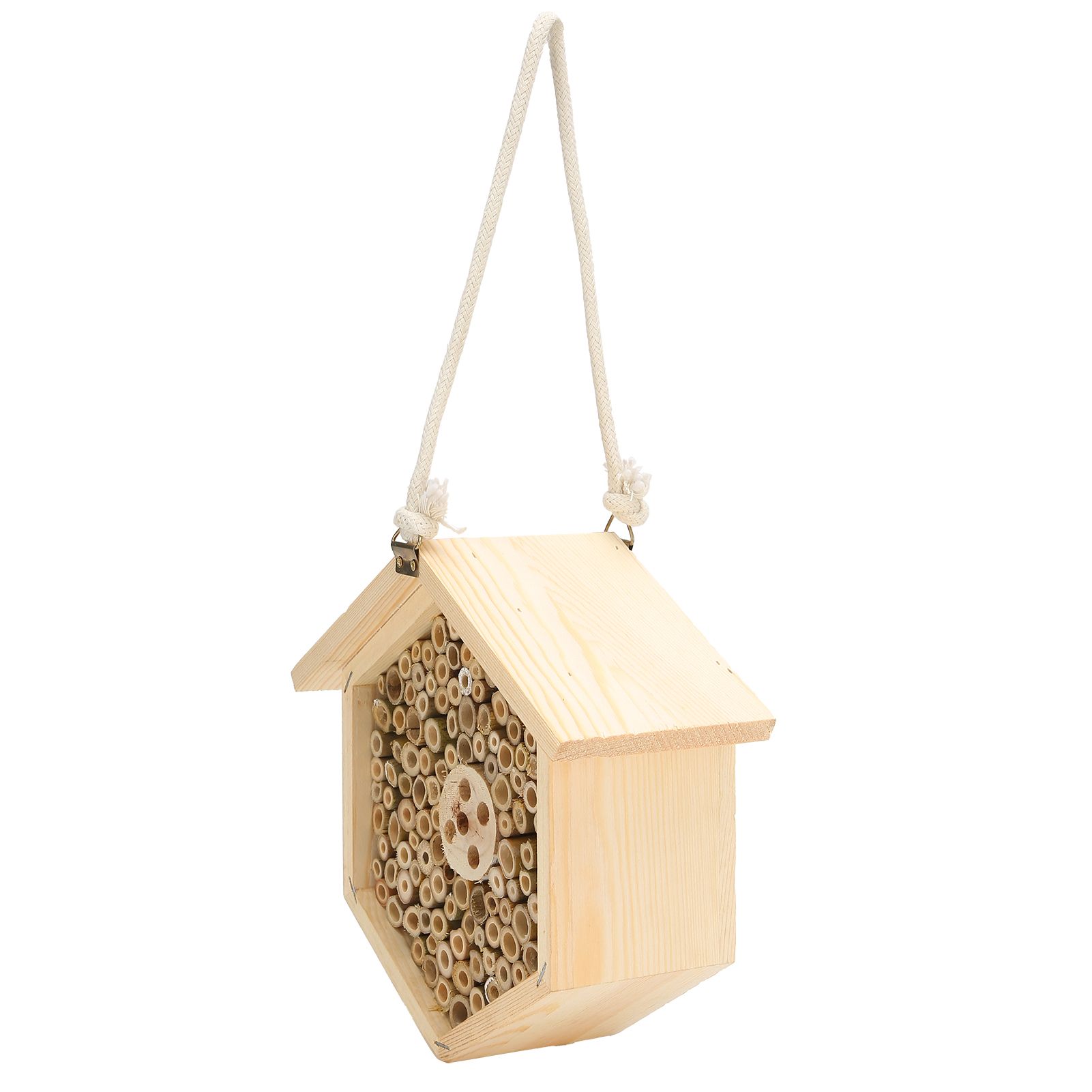 Wooden Bee House Decorative Hanging Insect House Insect Hotel for Garden Supplies view 3