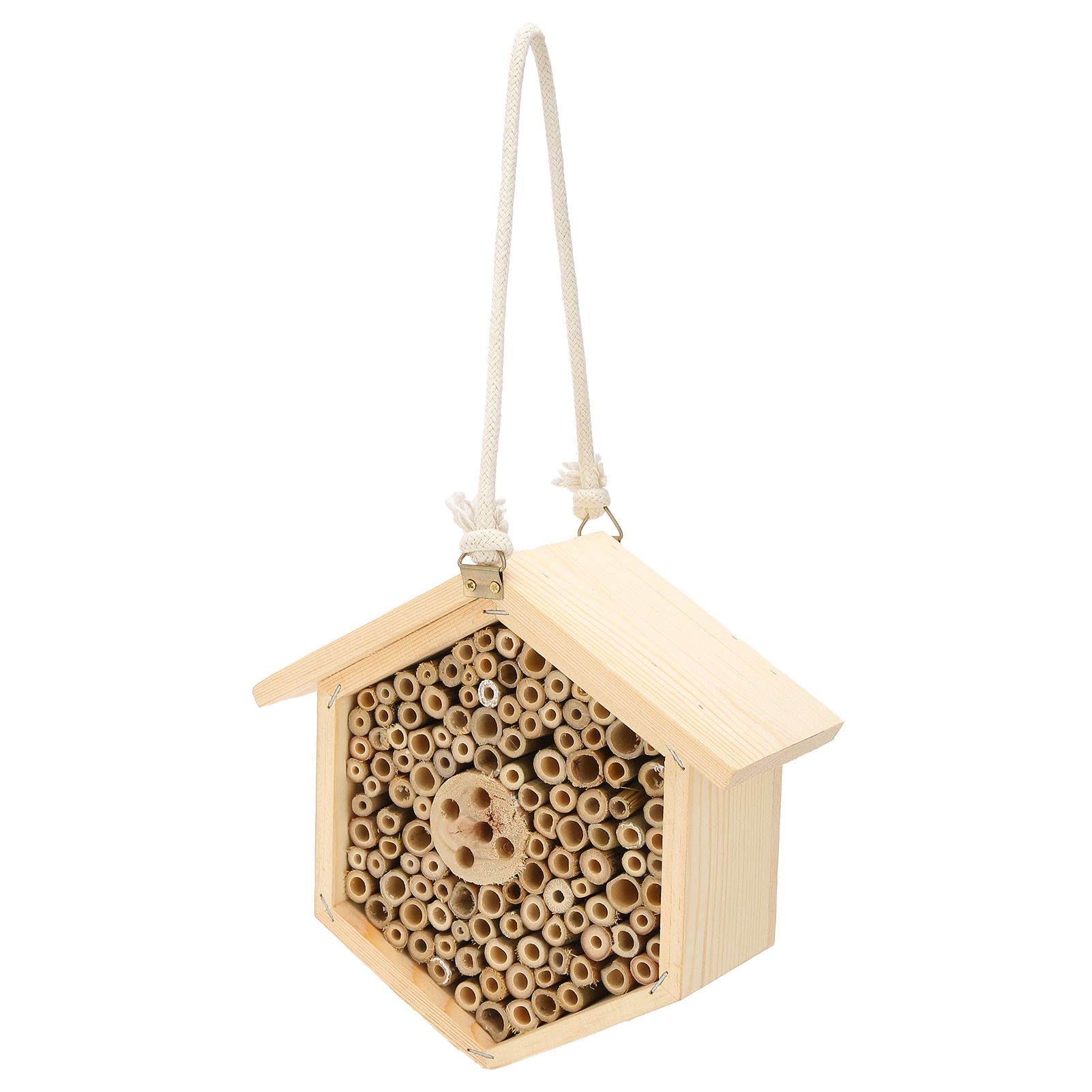 Wooden Bee House Decorative Hanging Insect House Insect Hotel for Garden Supplies view 4
