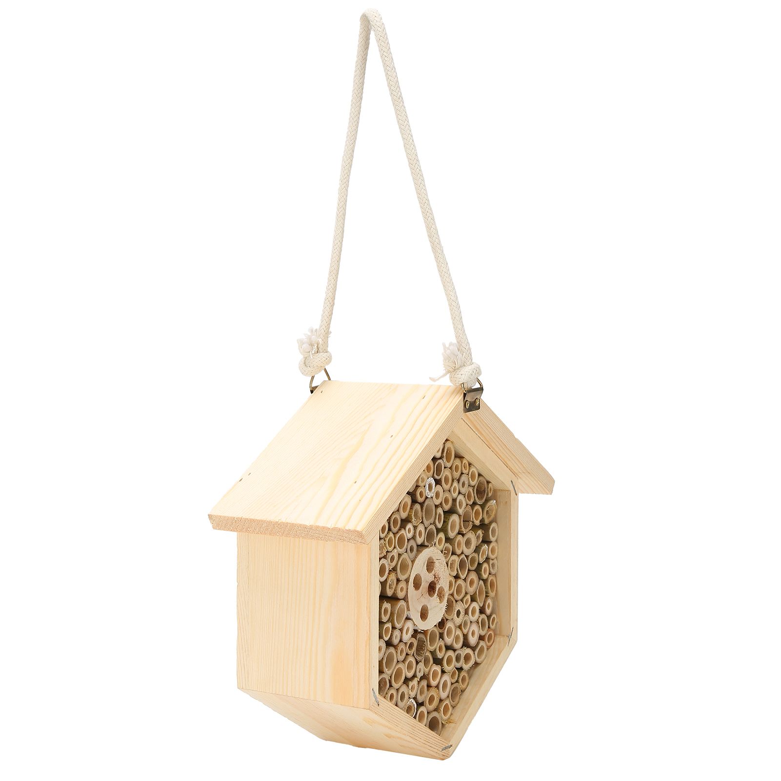 Wooden Bee House Decorative Hanging Insect House Insect Hotel for Garden Supplies view 6