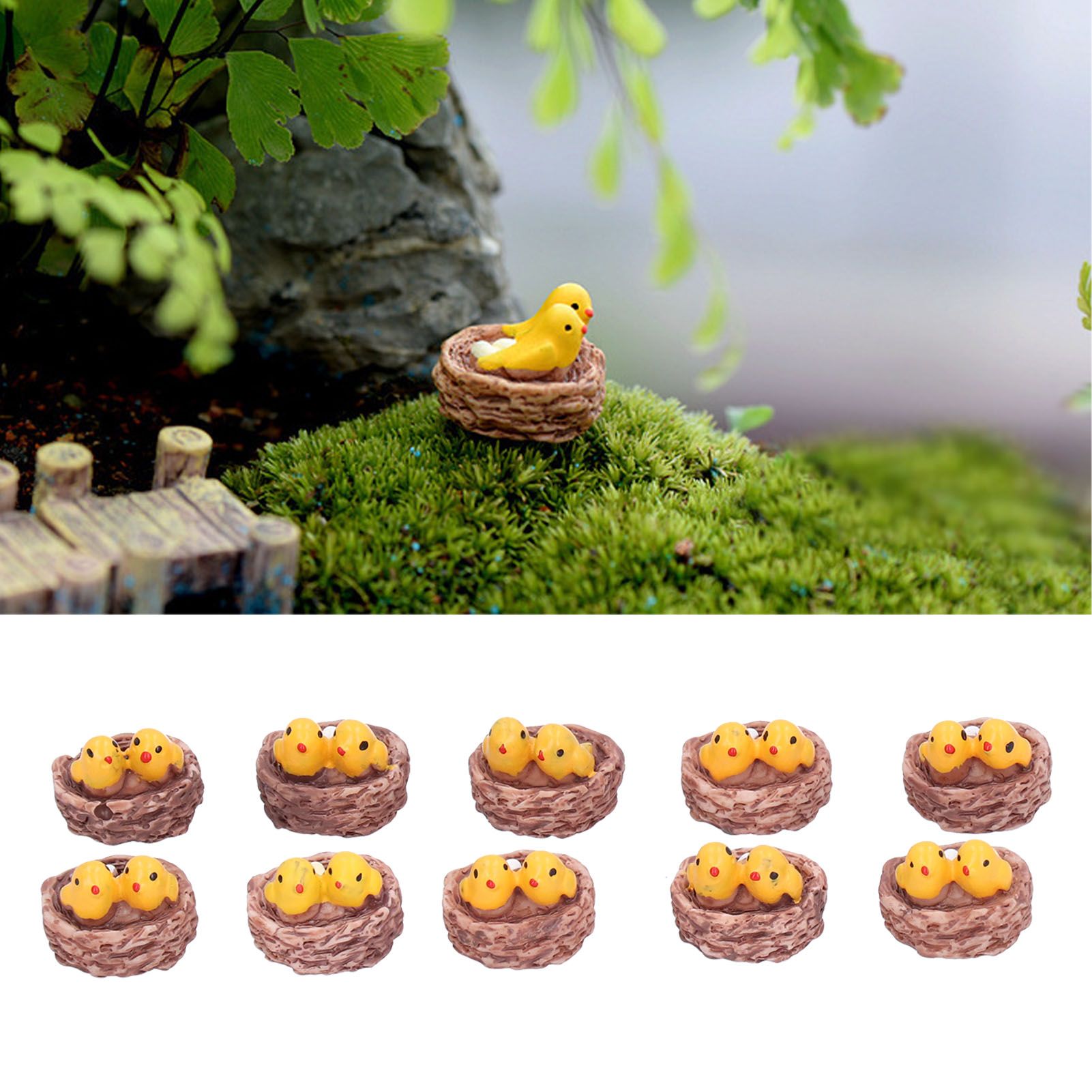 10Pcs Bird Nest Ornament DIY Originality Decoration Succulent Plant view 11