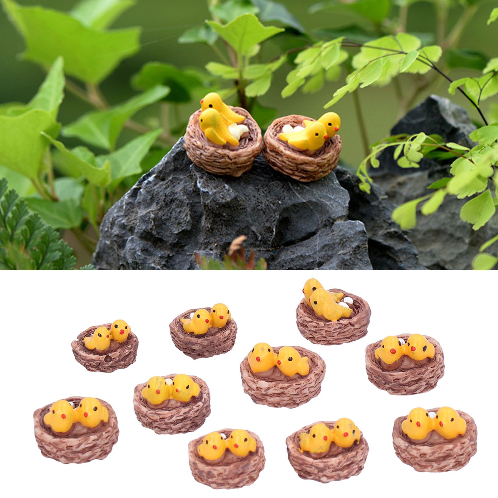 10Pcs Bird Nest Ornament DIY Originality Decoration Succulent Plant view 12