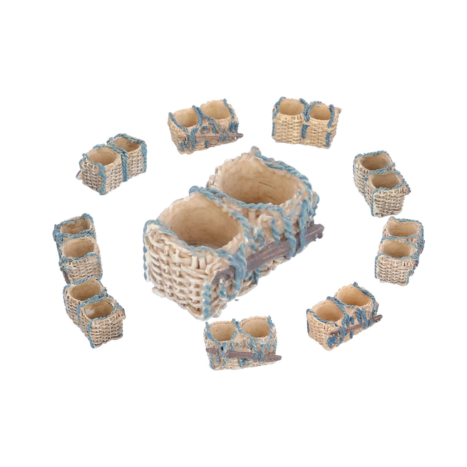 10PCS Miniature Rattan Basket Ornaments Simulation Basket Micro Landscape view 3