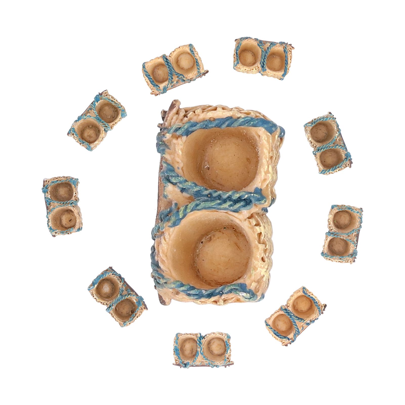 10PCS Miniature Rattan Basket Ornaments Simulation Basket Micro Landscape view 4