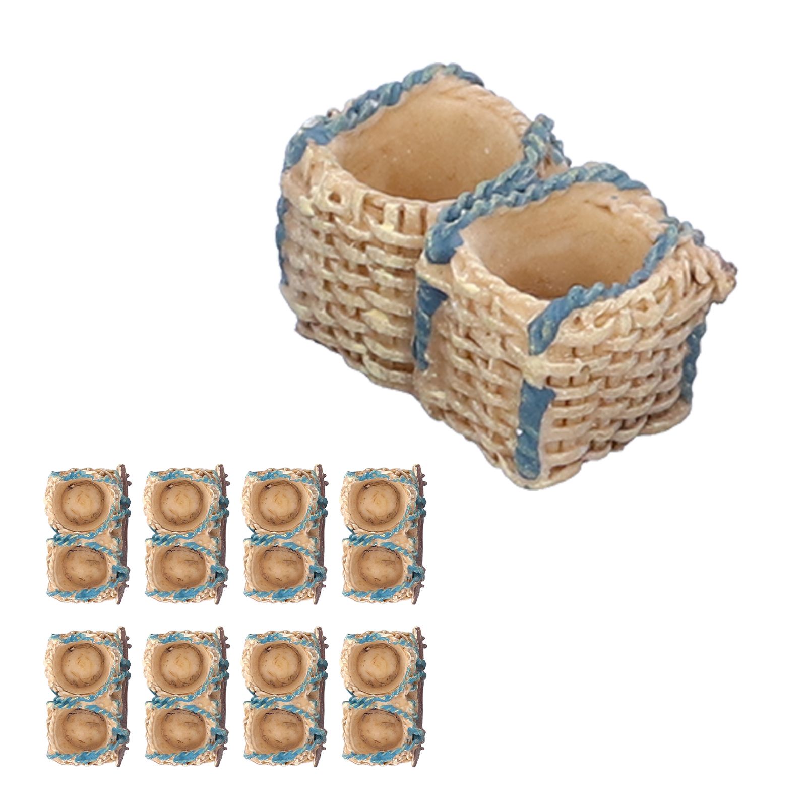 10PCS Miniature Rattan Basket Ornaments Simulation Basket Micro Landscape view 9