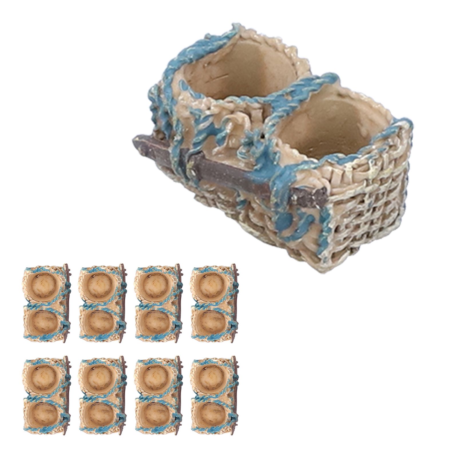 10PCS Miniature Rattan Basket Ornaments Simulation Basket Micro Landscape view 10