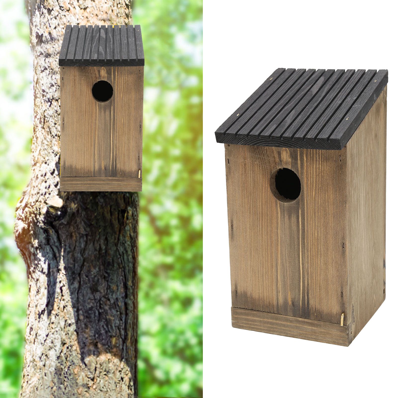 Wooden Pet Bird Nests House Nesting Box Birdhouse Accessories for Garden Ornaments view 12